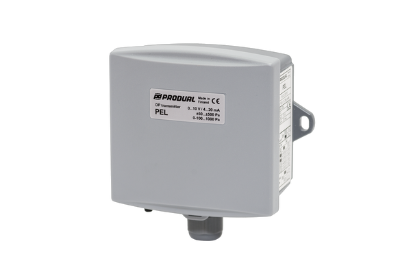 Produal PEL - Pressure Transmitter with 8 ranges and customisable range 0.5pa +/-1% accuracy 0-1000pa 1131110