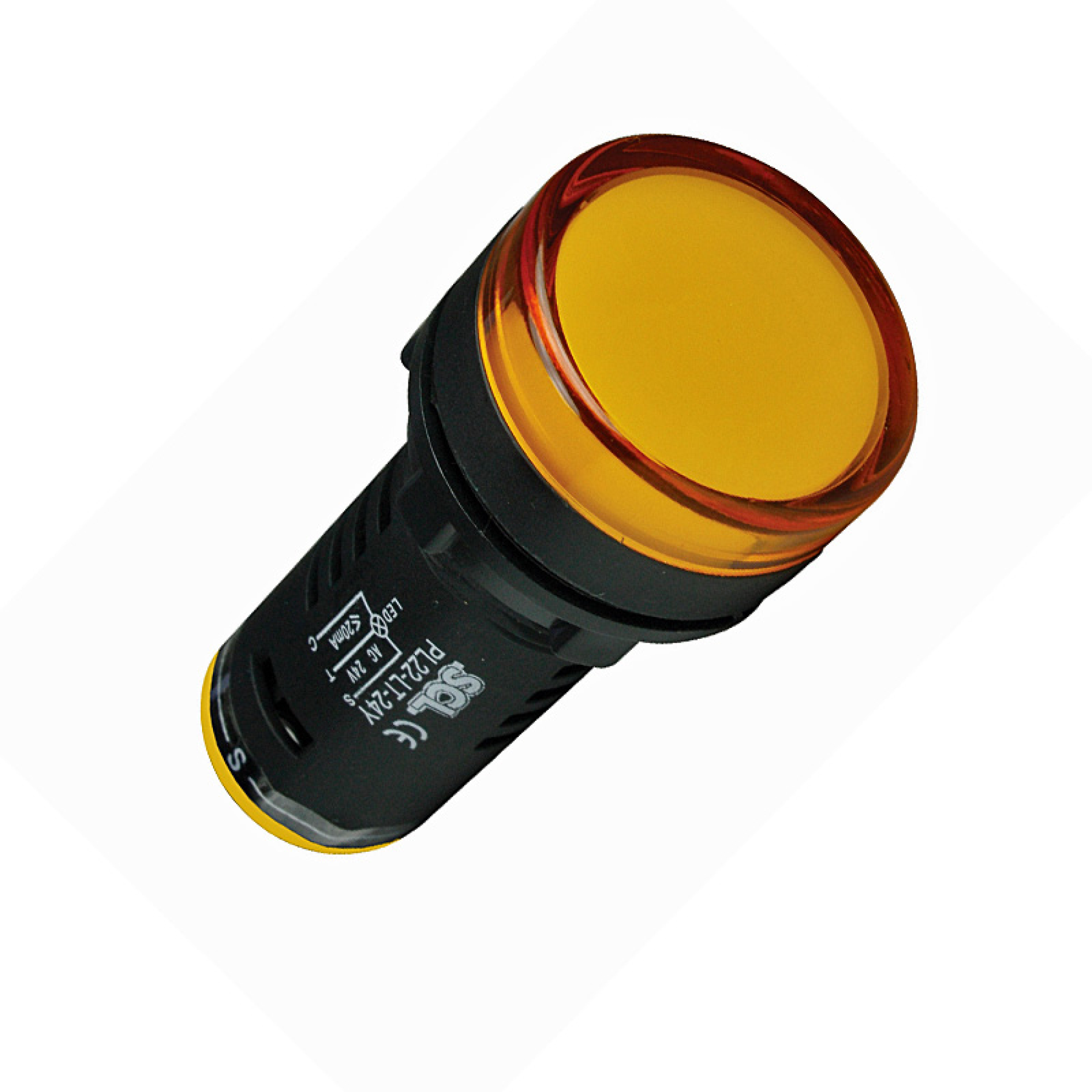Switchtech PL22-LT-24Y 22mm LED Indicator Panel Lamp Test LED 24VAC Yellow
