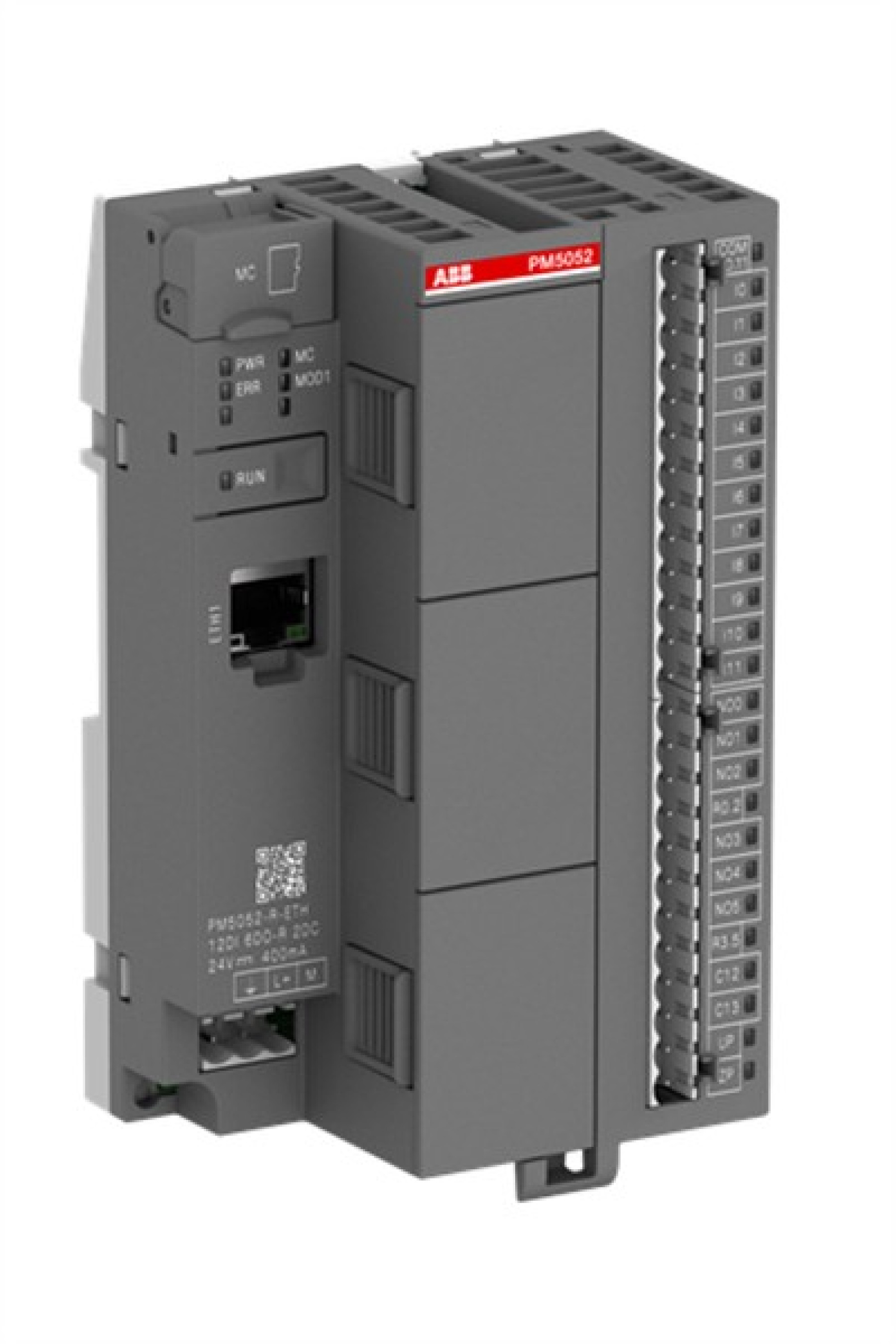 ABB PM5052-R-ETH Processor Module 4MB 12DI/6DO-Relay/2DC Ethernet 24VDC 3x OptI/On Slots cpu