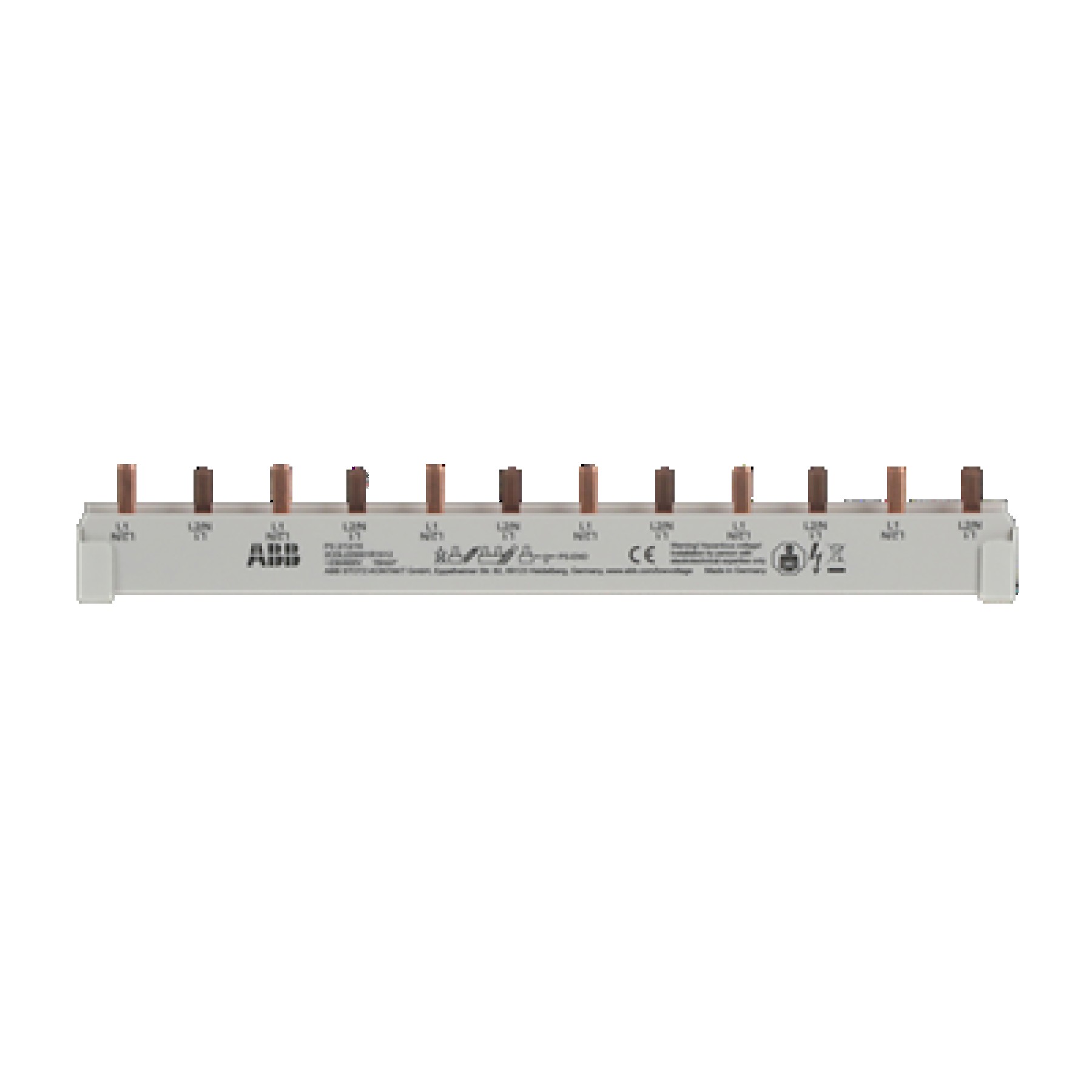 ABB PS2/12/16 2 Phase Busbar FOR 2 Pole Device 12 Way 16mm cross section 80A