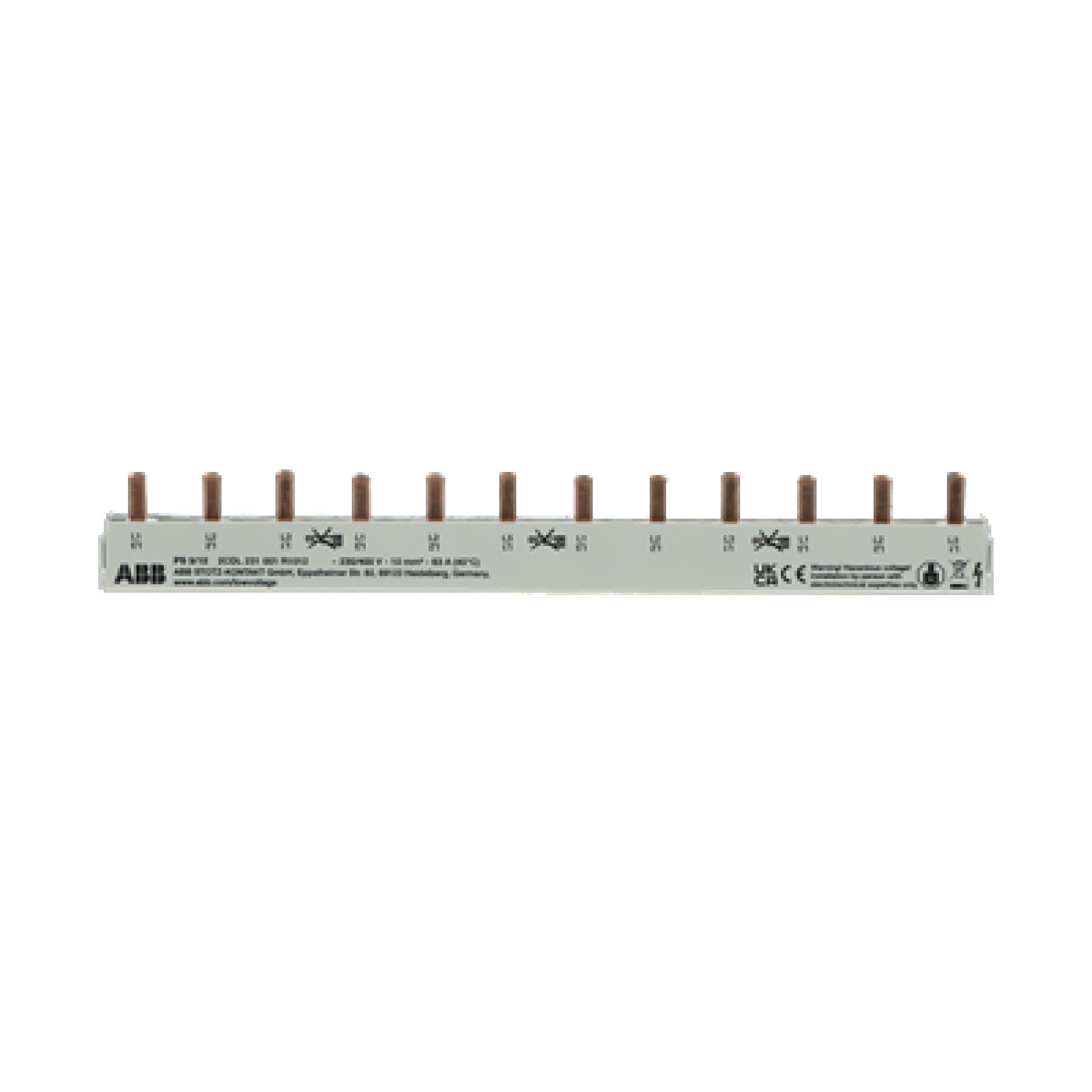 ABB PS3/12 3 Phase Busbar FOR 3 Pole Device 12 Way 16mm cross section 63A