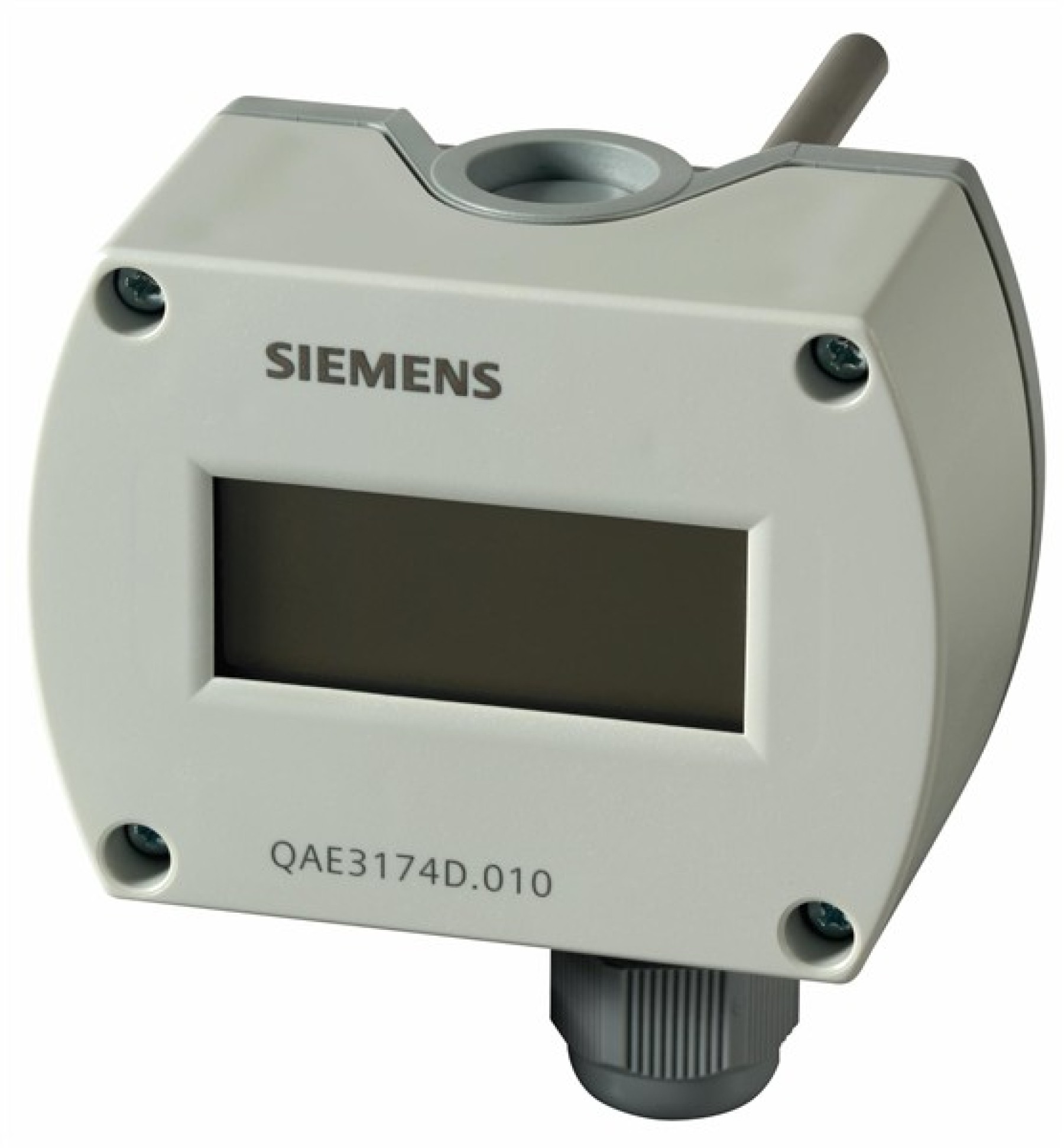 Siemens QAE3174D.010 High Accuracy 100Mm Pt1000 Immersion Temperature Sensor With Display 4-20Ma Without Pocket Ip65