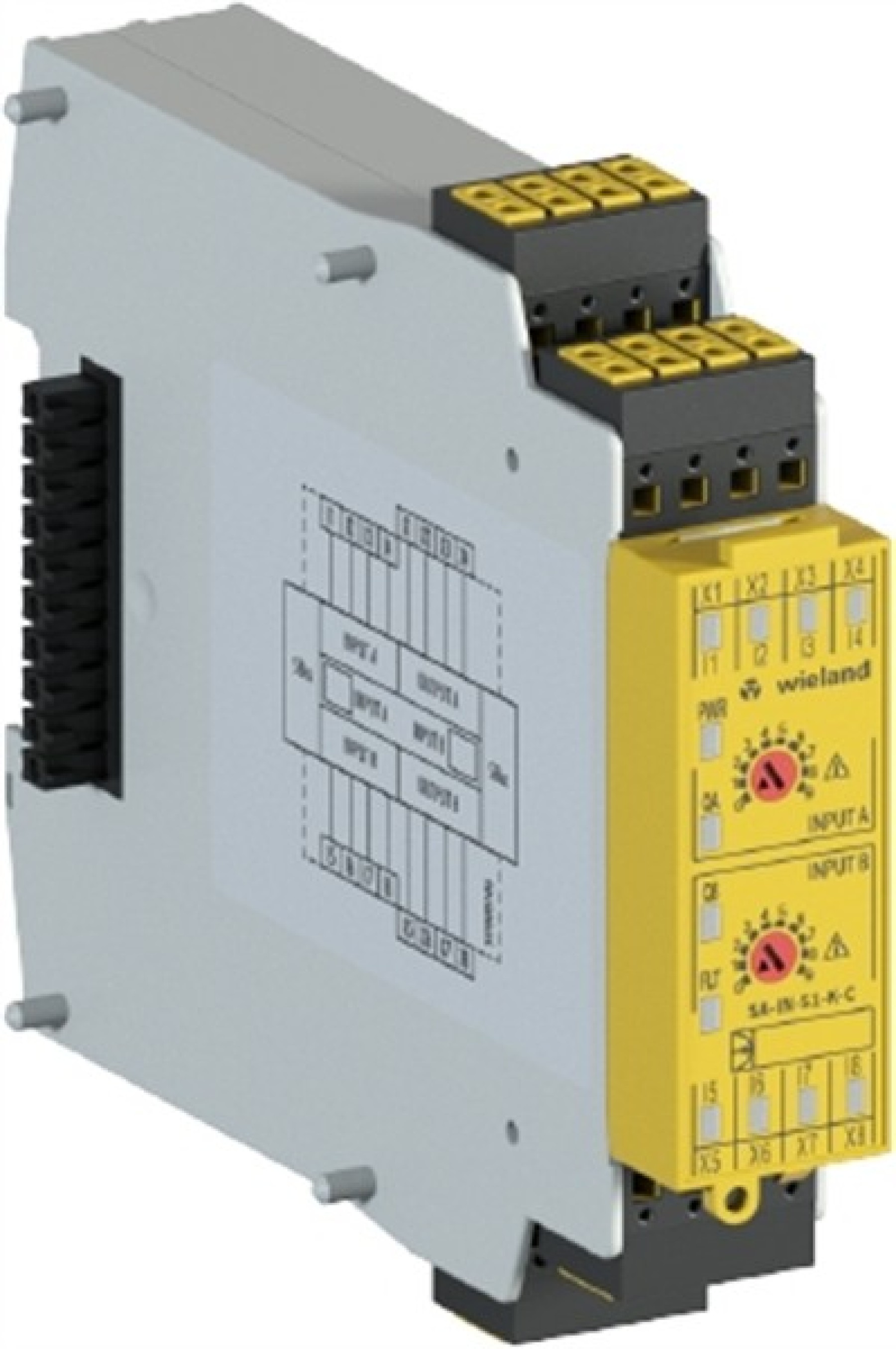 Wieland R1.180.0420.0 Safety Relay SA-IN-S1-K-C DC 24V IO module Spring-loaded terminal