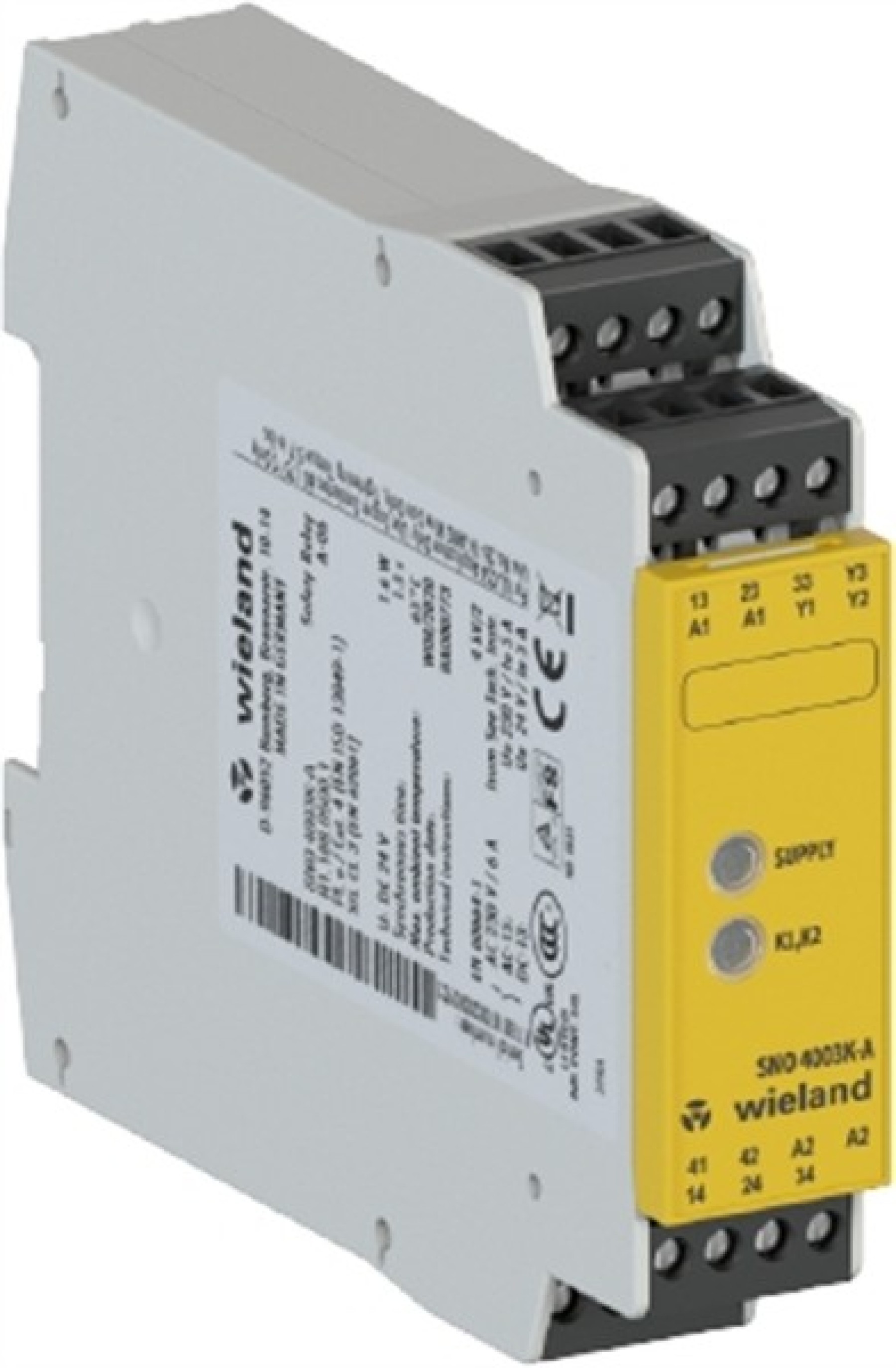 Wieland R1.188.0500.1 Safety Relay SNO 4003 24V ac/dc 3 Safety Contacts 1