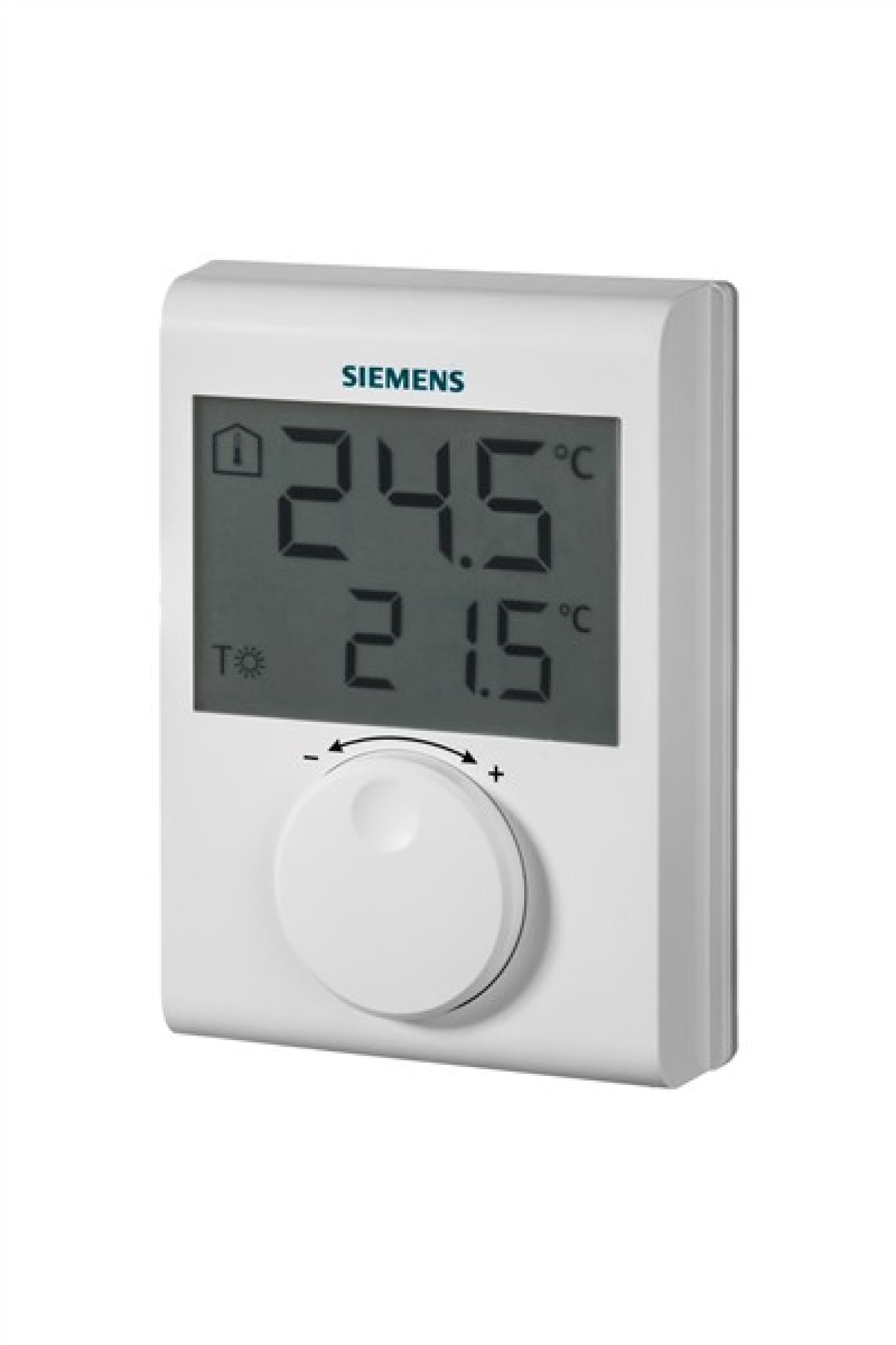 Siemens RDH100 Room Tpi Thermostat With Large Lcd Large Set Point Knob And Battery Powered (2 X 1.5V Aa Batteries)