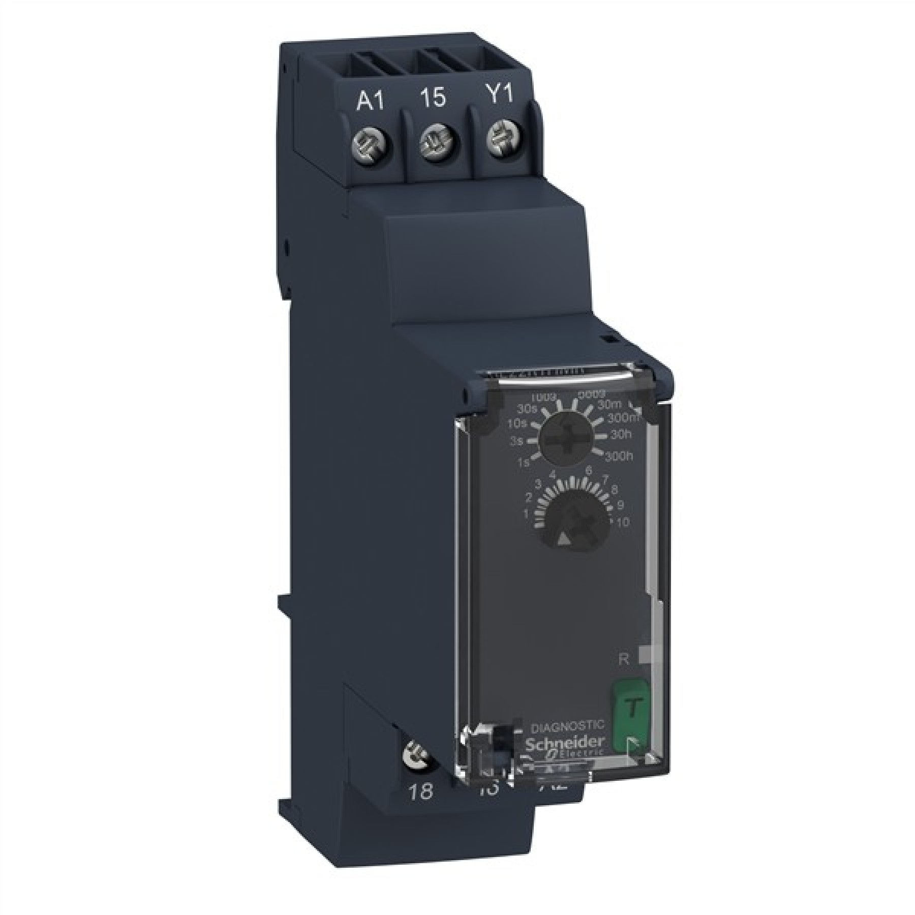 Schneider Pulse-On Energisation Timer Relay 0.05s-300h 24...240VAC/DC