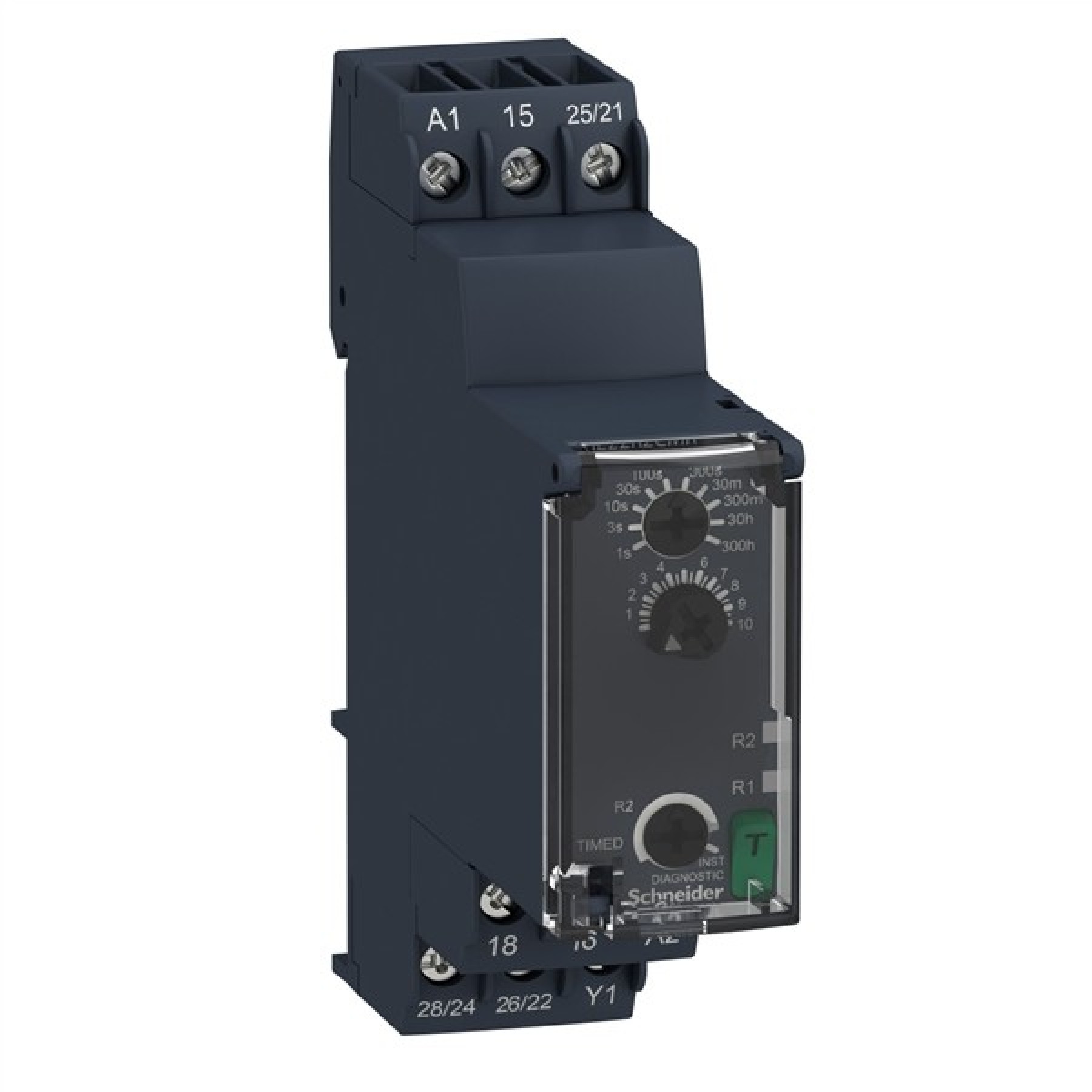 Schneider Modular Timing Relay 8a 2C/O 0.05s-300h