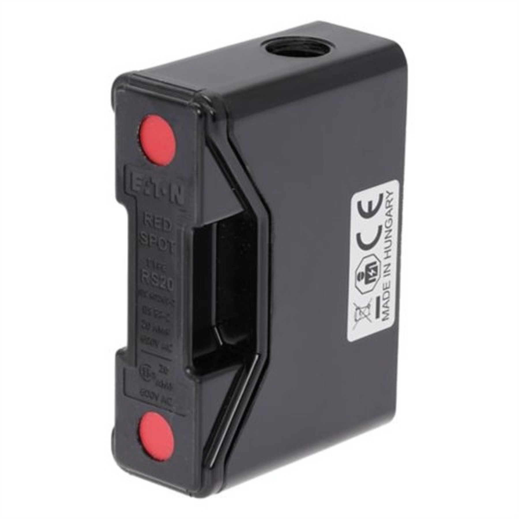 Bussman RS20H 402159 20A Red Spot Fuse Holder Front connected BLACK
