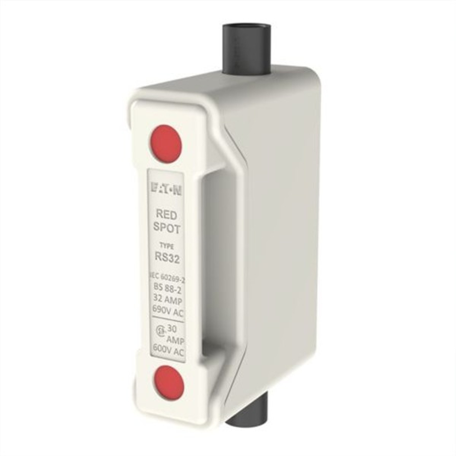 Bussman RS32HWH 402175 32A Fuse Holder front connected white