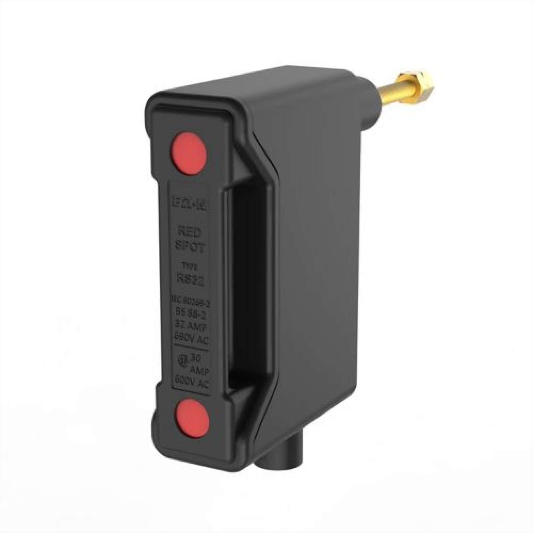 Bussman RS32PH 402181 32A 32AMP Fuse Holder FR-BACK Stud Connected Black