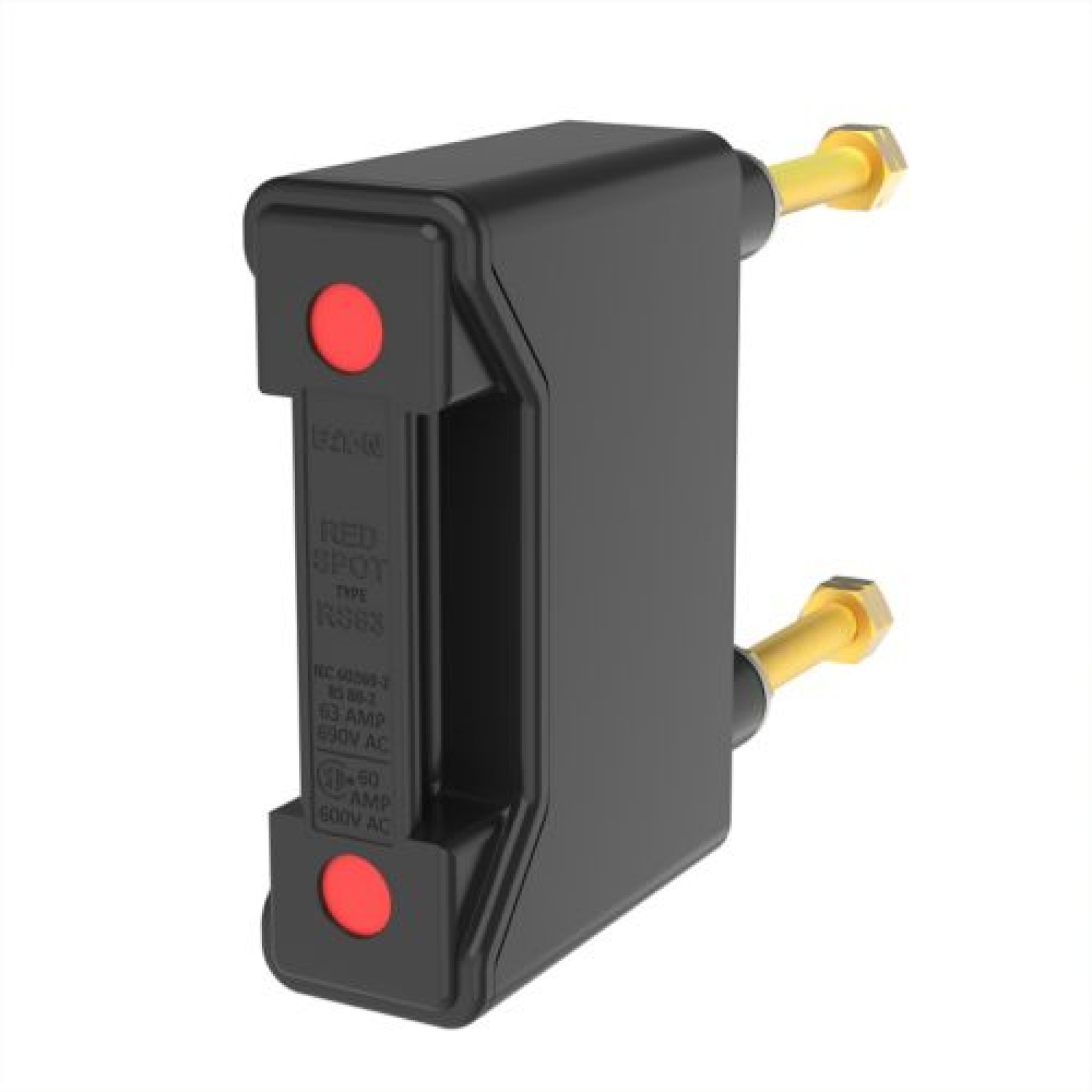 Bussman RS63P 402194 63A Fuse Holder FR-BACK Stud Connected BLACK