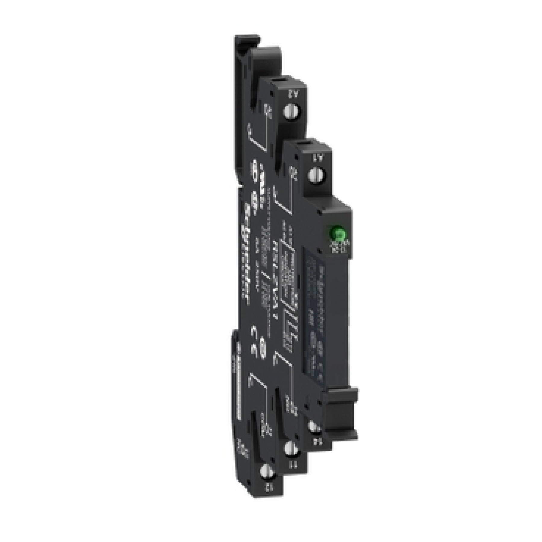 Schneider RSL1PVBU Slim interface relay pre-assembled 6 A 1 CO LED protection module spring terminal 24VAC