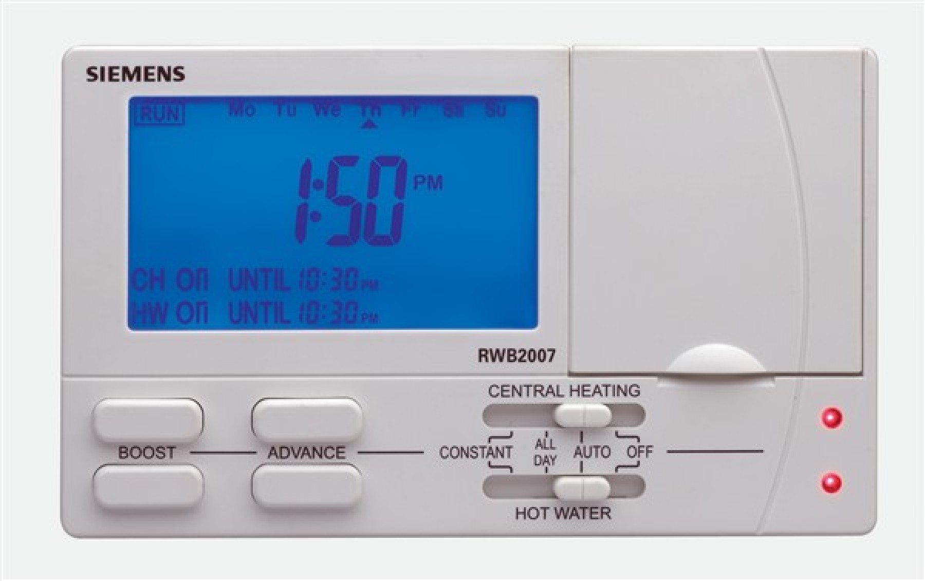 Siemens RWB2007 Twin Channel Weekday/Weekend Or 7-Day Digital Programmer With 2 Change Over Contacts