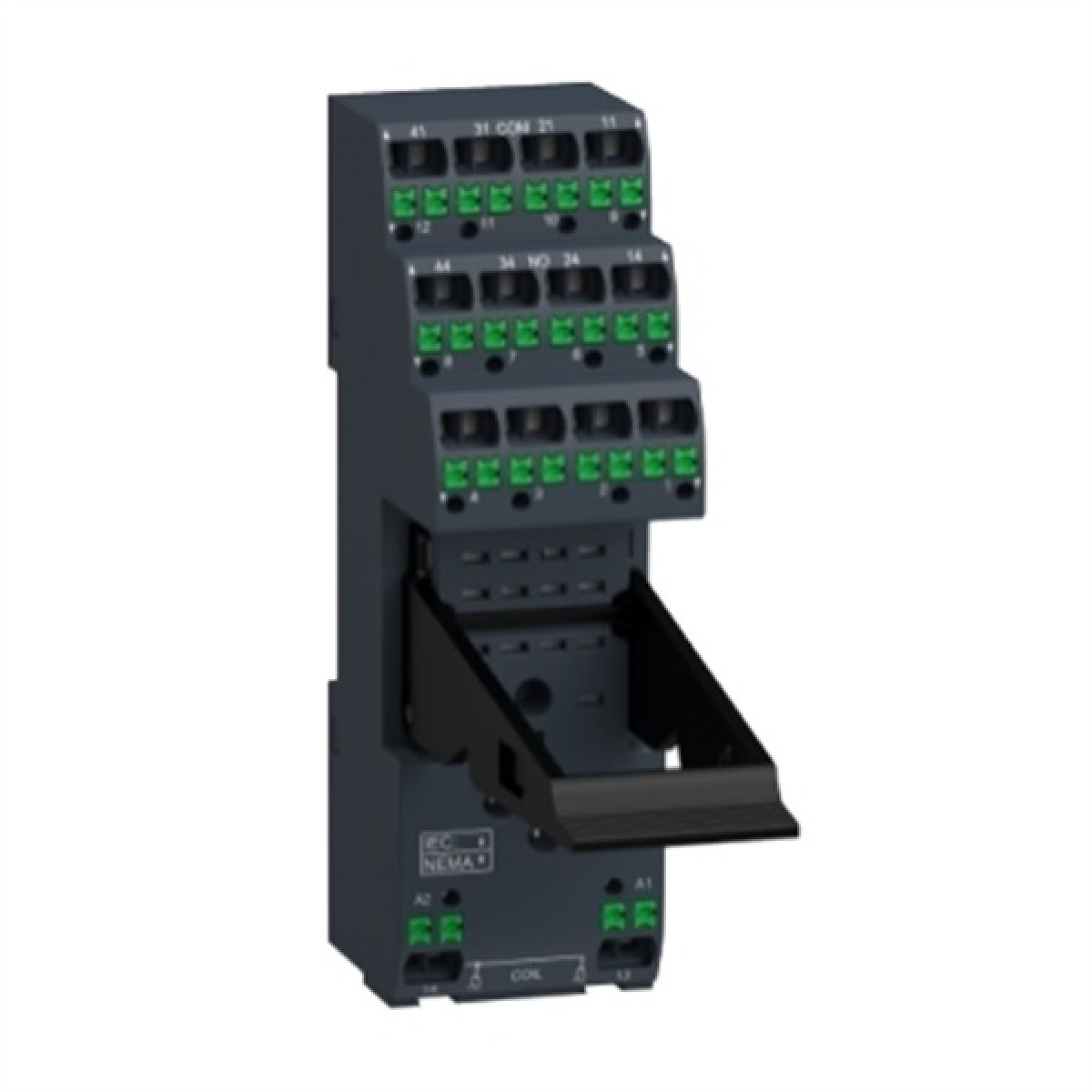 Schneider RXZE14P Electric 14 pin push in socket with clamp for RXM relays push in terminals separate contact