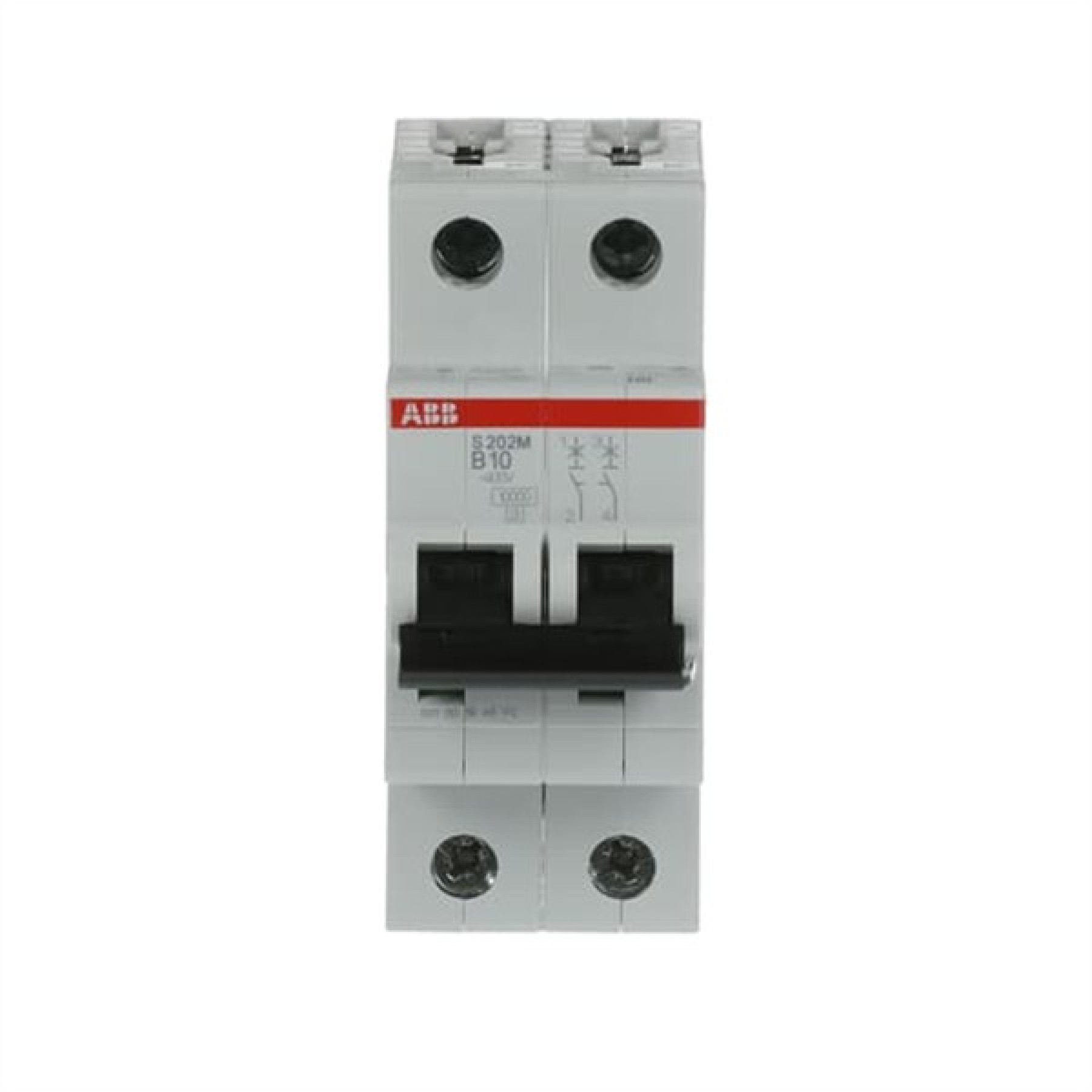 ABB MCB S200M 2 Pole 10A Type B (AC) 10kA