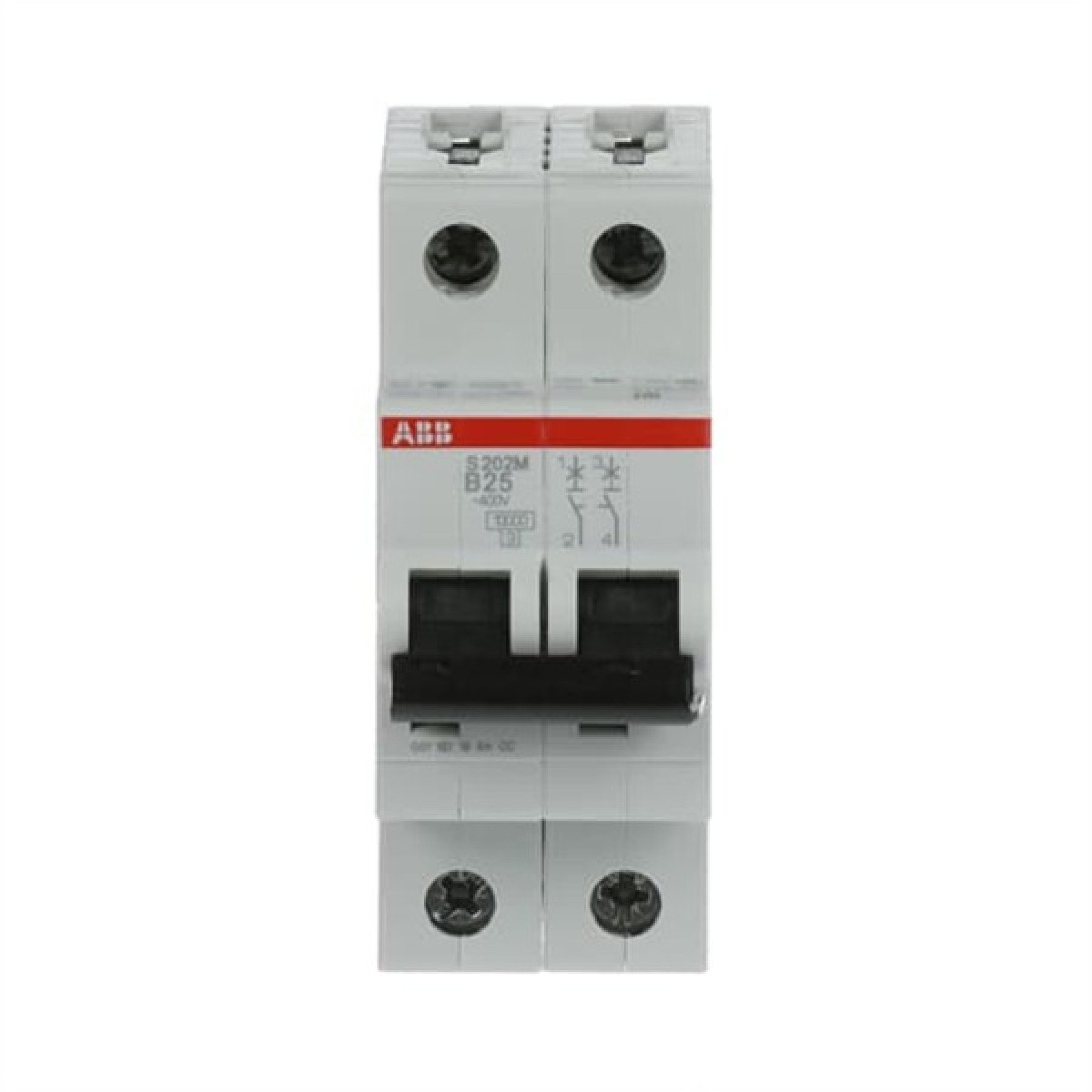 ABB MCB S200M 2 Pole 25A Type B (AC) 10kA