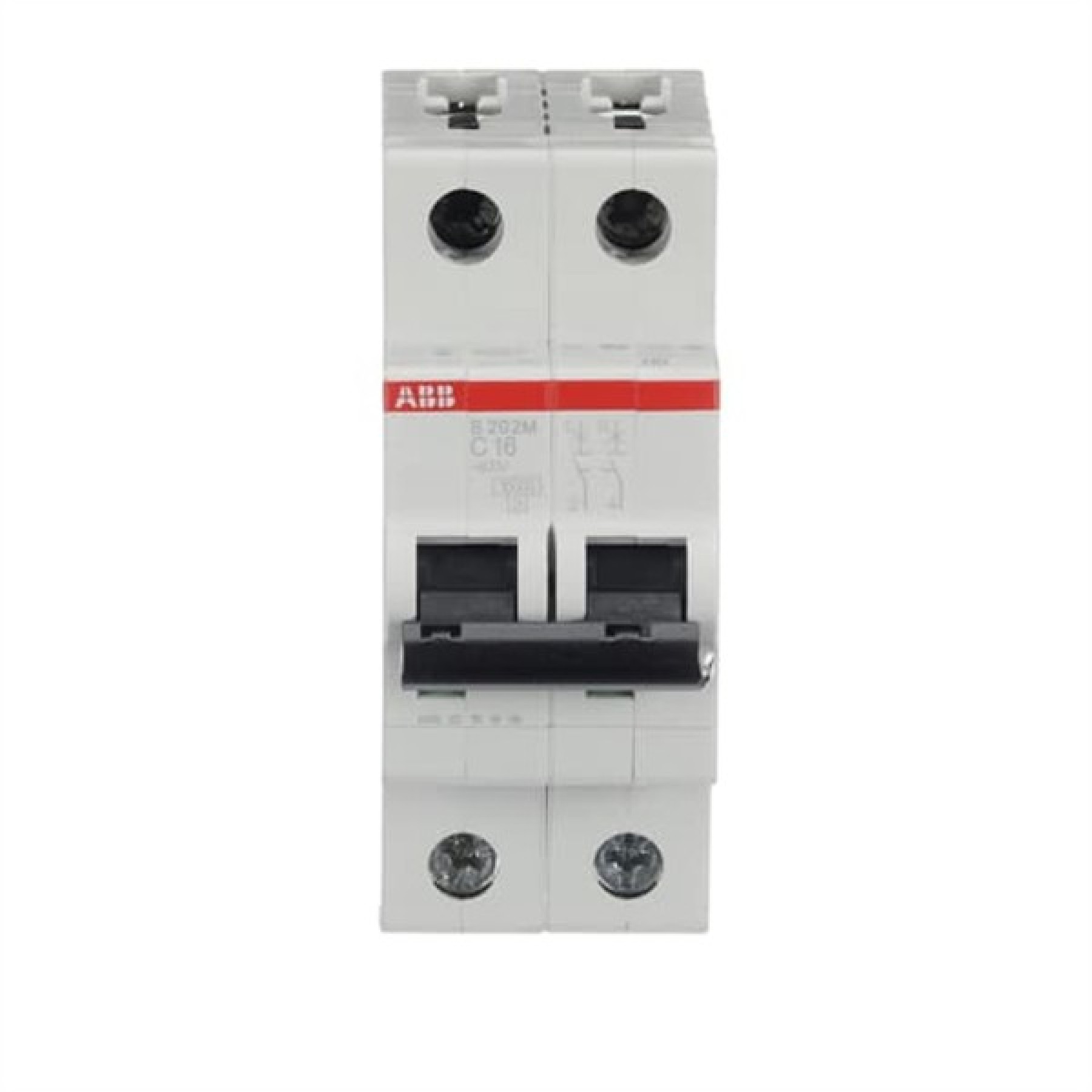ABB MCB S200M 2 Pole 16A Type C (AC) 10kA