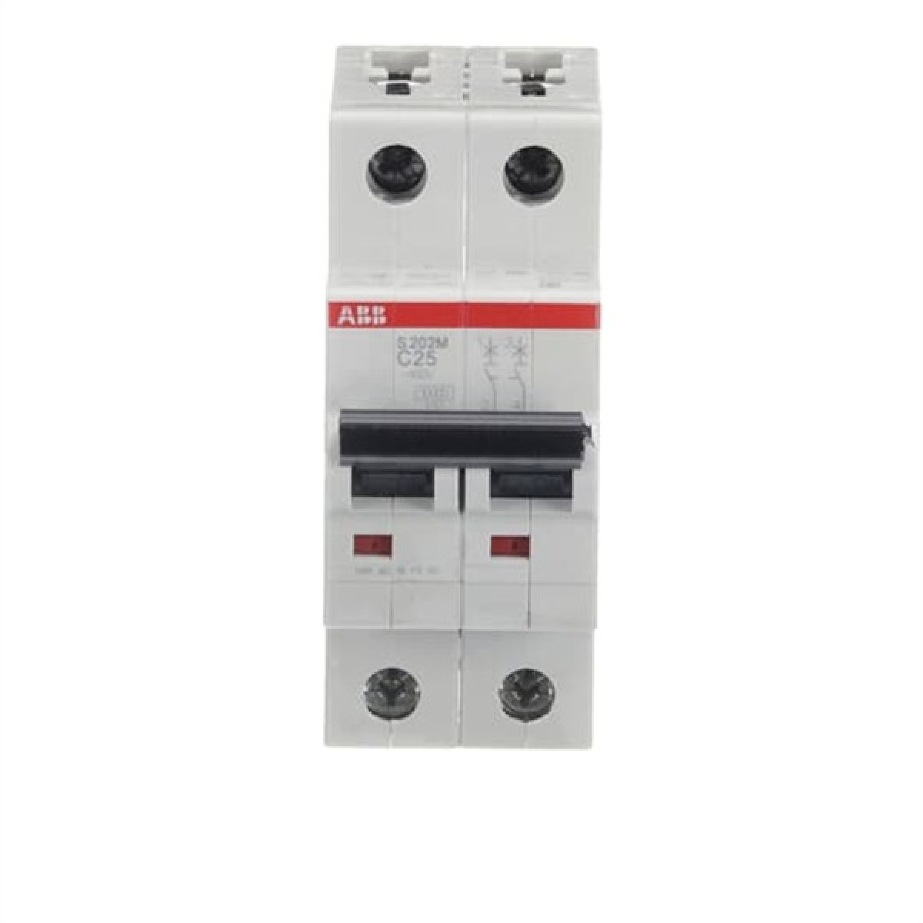 ABB MCB S200M 2 Pole 25A Type C (AC) 10kA