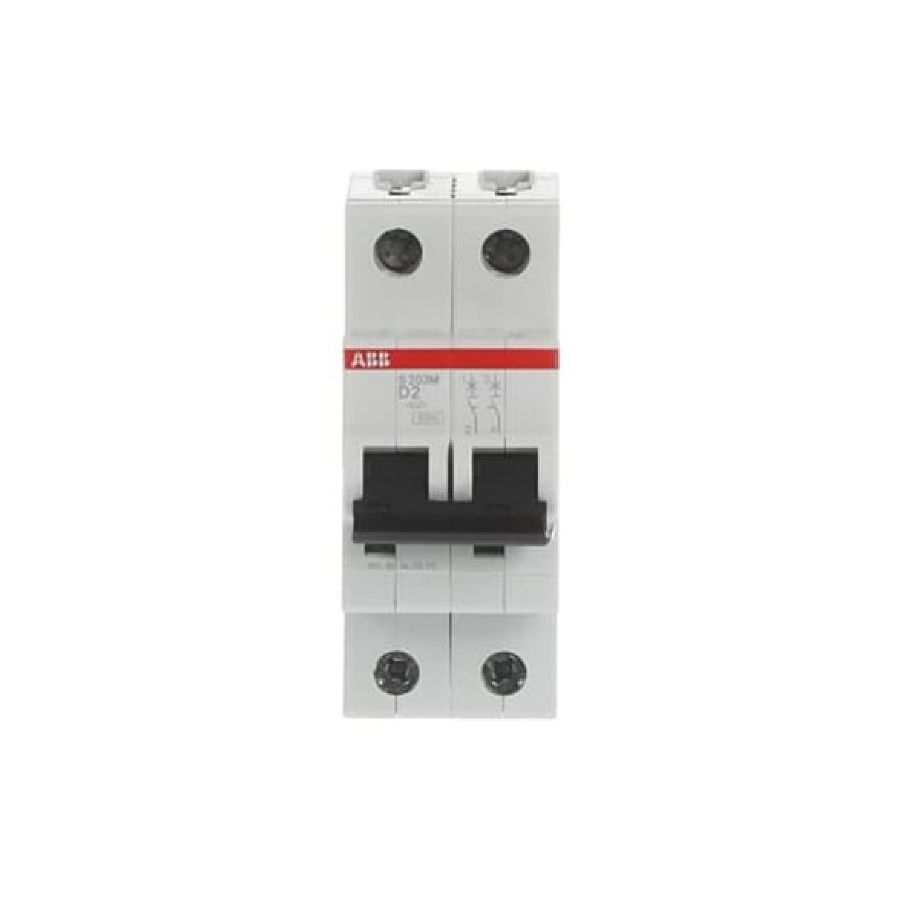 ABB MCB S200M 2 Pole 2A Type D (AC) 10kA