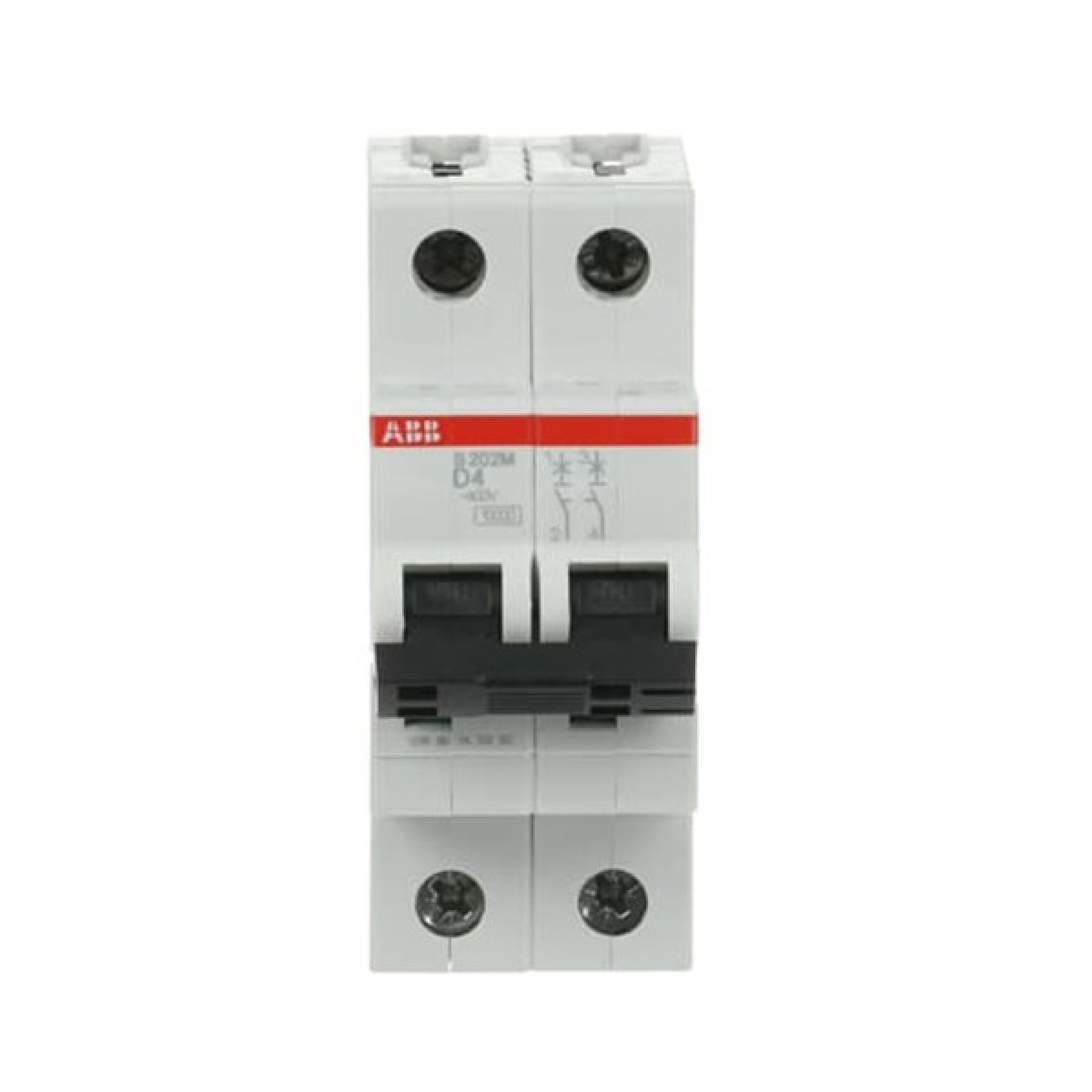 ABB MCB S200M 2 Pole 4A Type D (AC) 10kA
