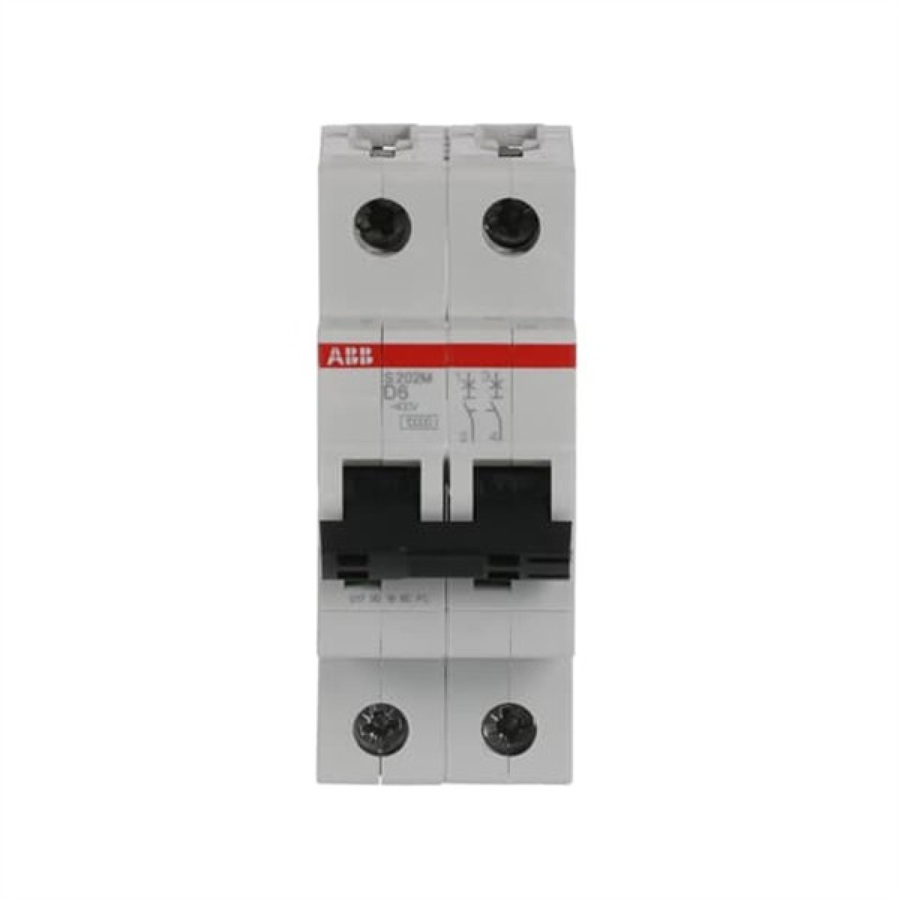 ABB MCB S200M 2 Pole 6A Type D (AC) 10kA
