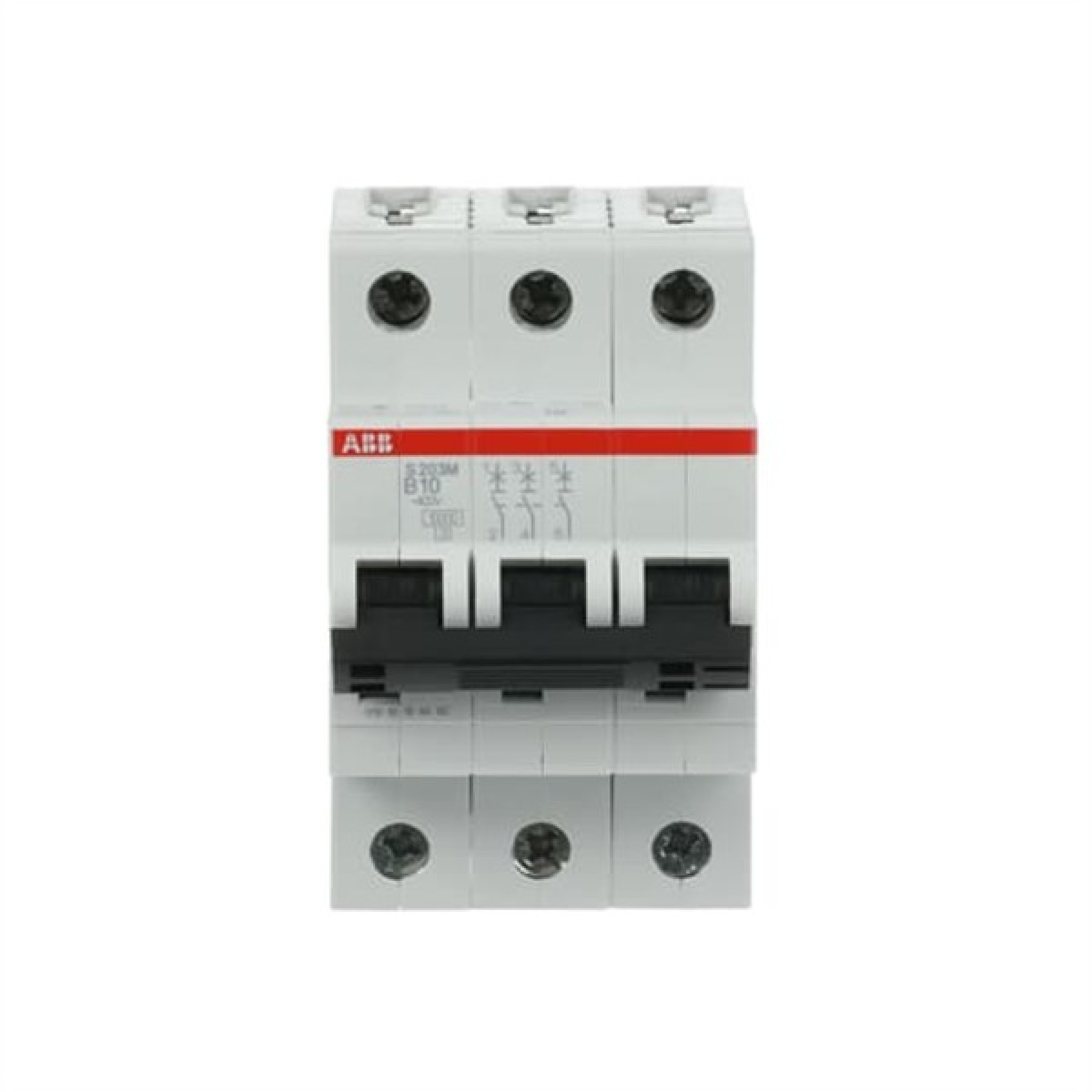 ABB MCB S200M 3 Pole 10A Type B (AC) 10kA