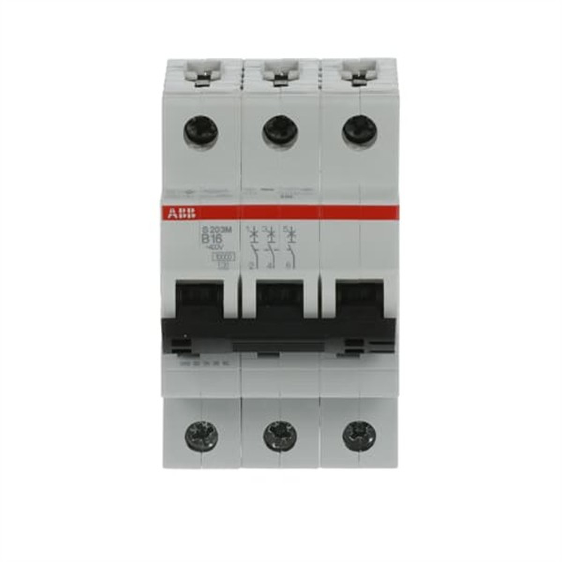 ABB MCB S200M 3 Pole 16A Type B (AC) 10kA