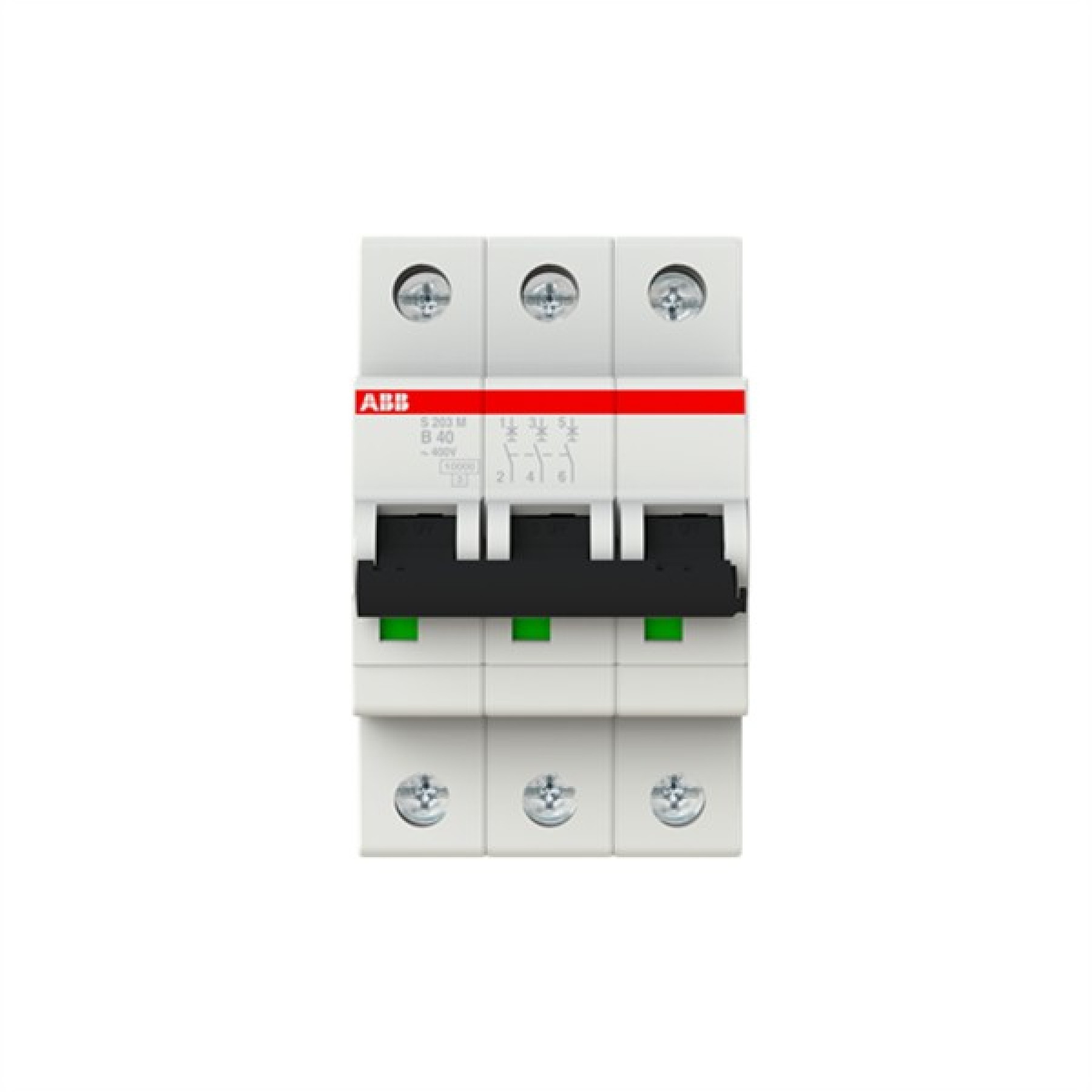 ABB MCB S200M 3 Pole 40A Type B (AC) 10kA