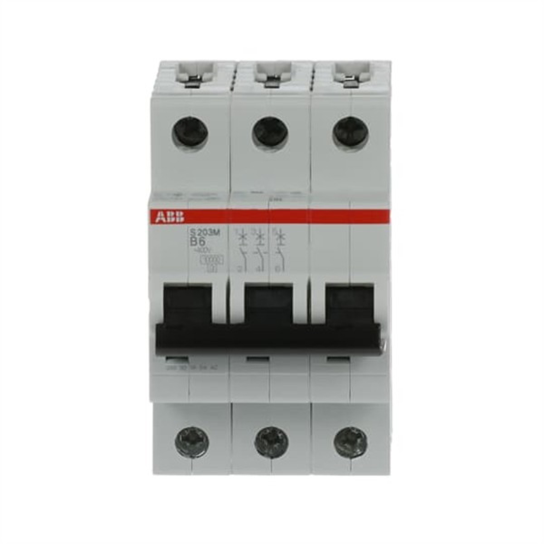 ABB MCB S200M 3 Pole 6A Type B (AC) 10kA
