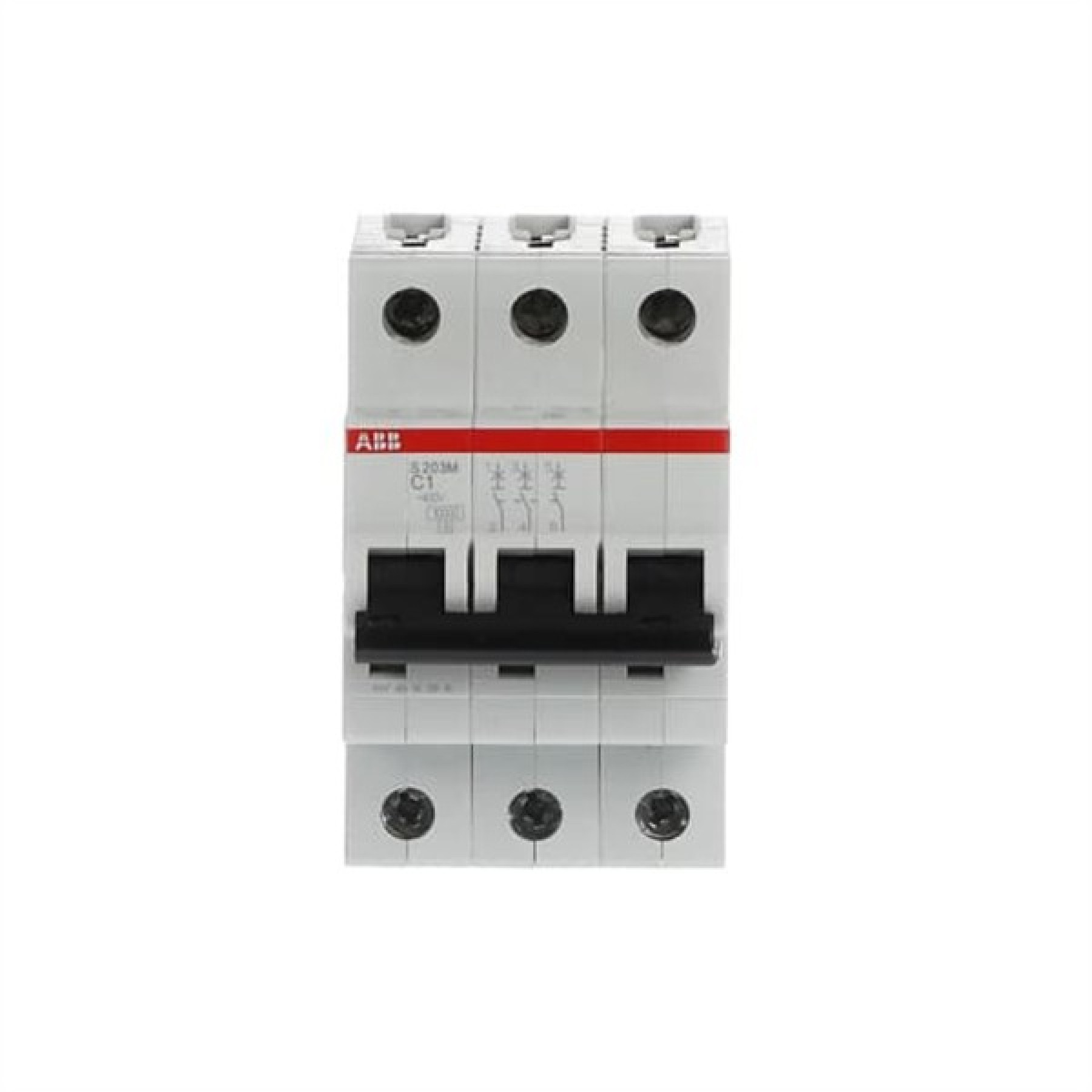 ABB MCB S200M 3 Pole 1A Type C (AC) 10kA