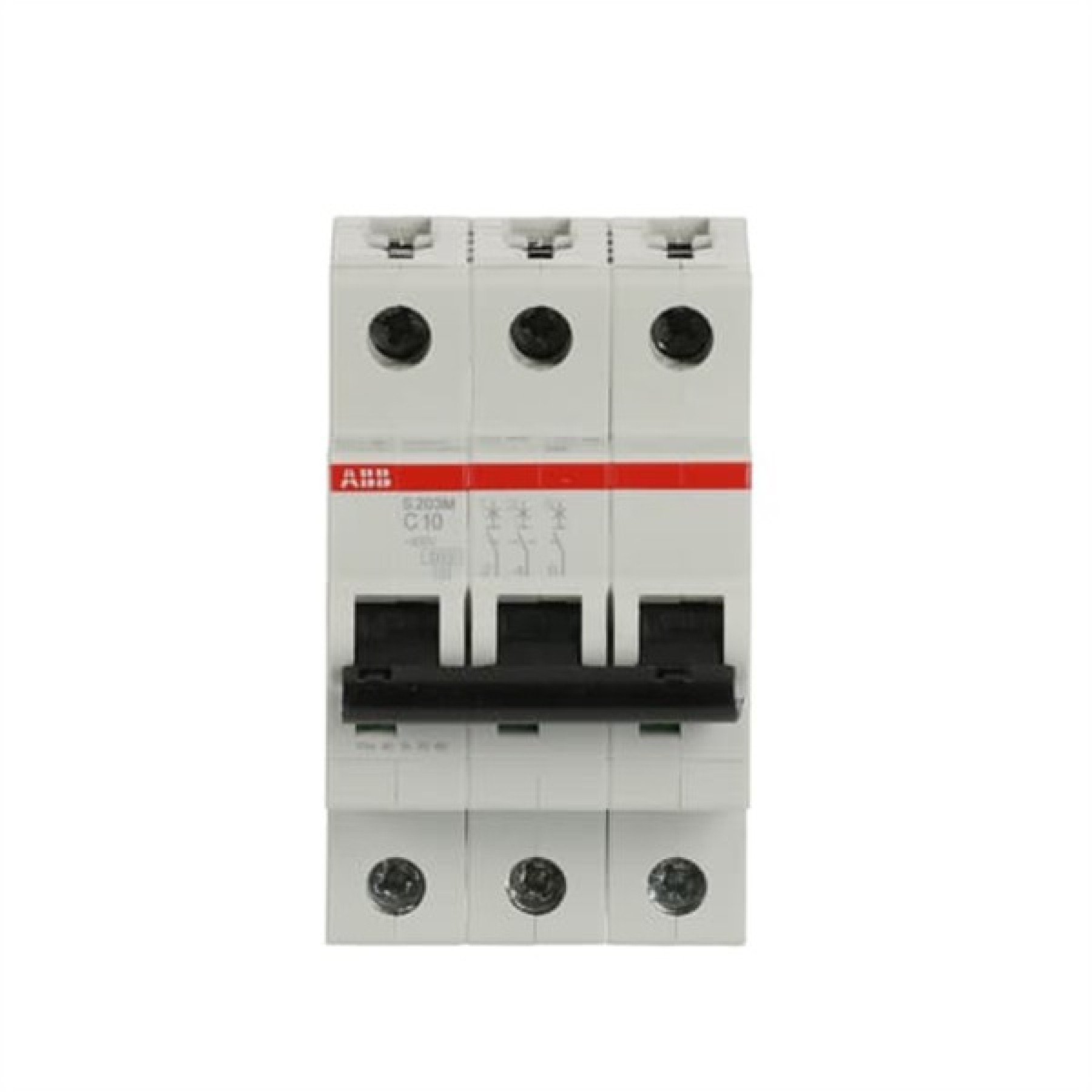 ABB MCB S200M 3 Pole 10A Type C (AC) 10kA