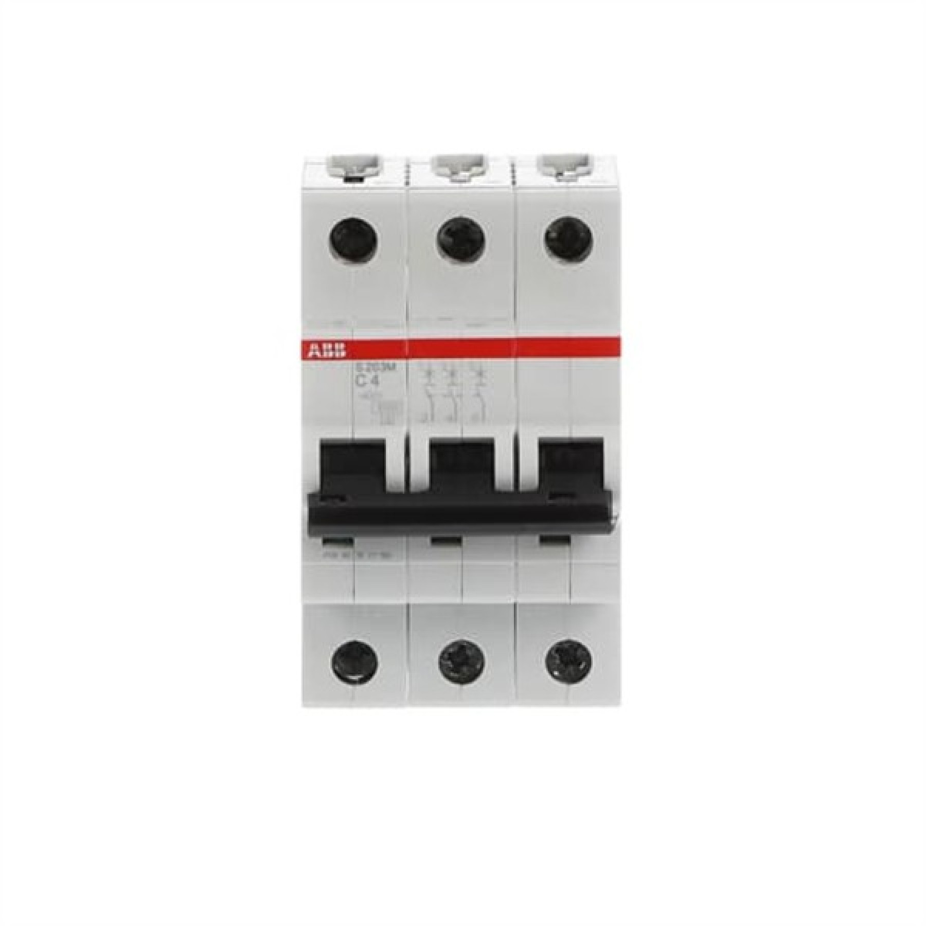 ABB MCB S200M 3 Pole 4A Type C (AC) 10kA