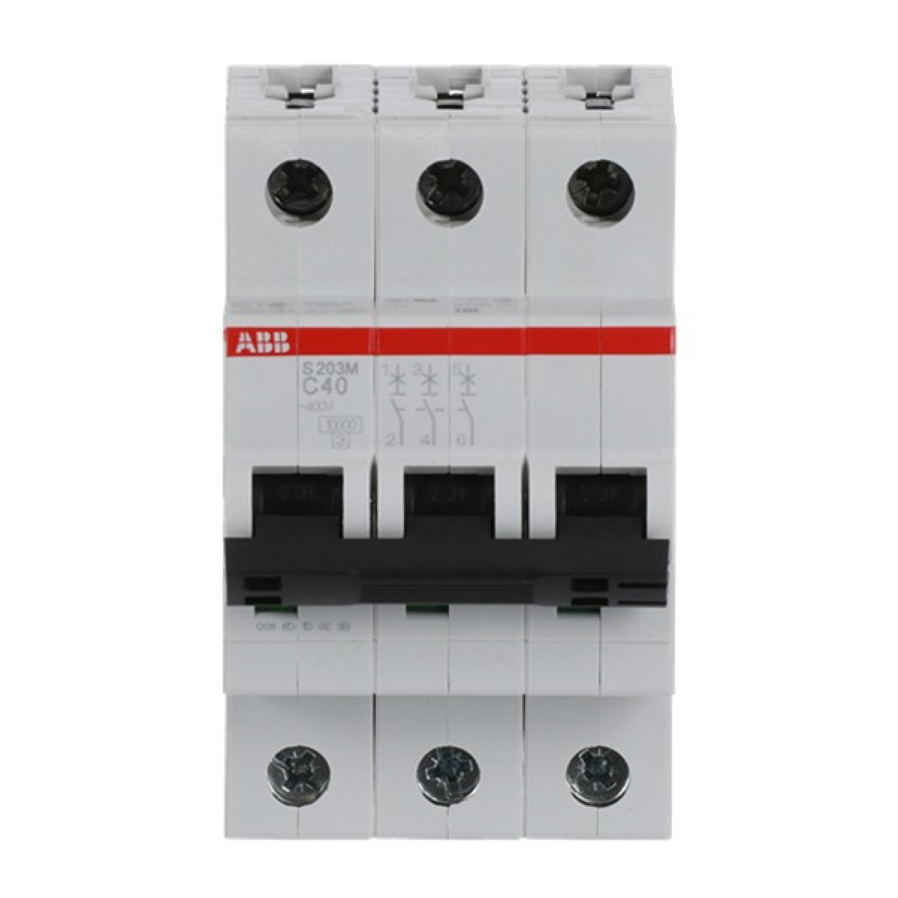 ABB MCB S200M 3 Pole 40A Type C (AC) 10kA