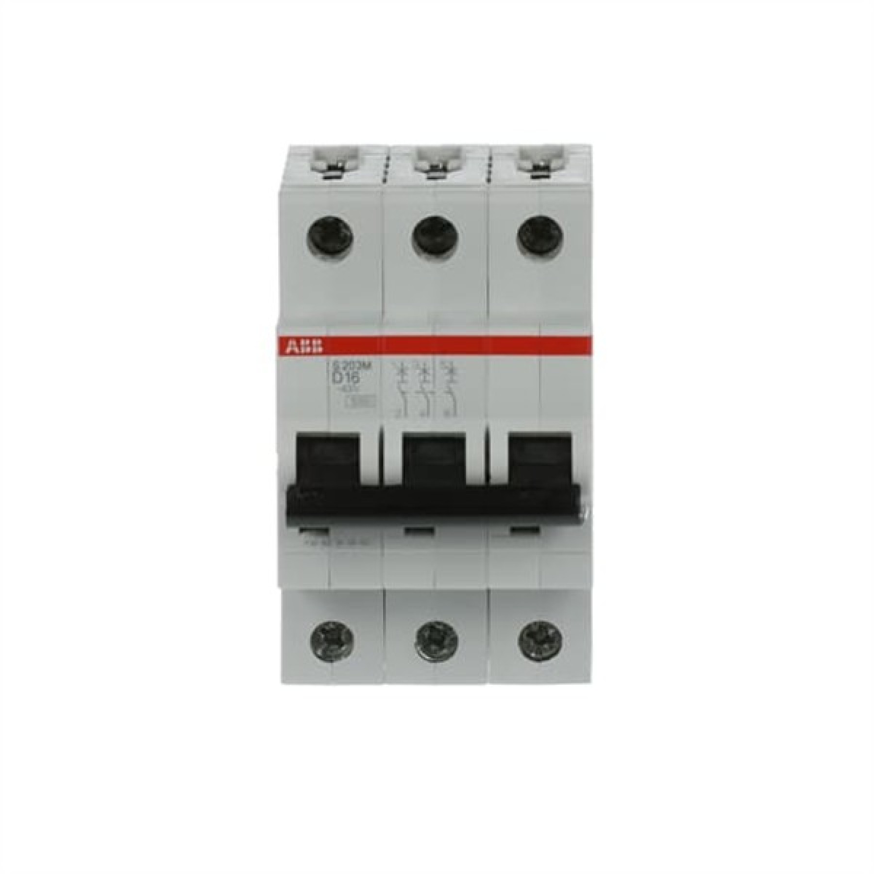 ABB MCB S200M 3 Pole 16A Type D (AC) 10kA