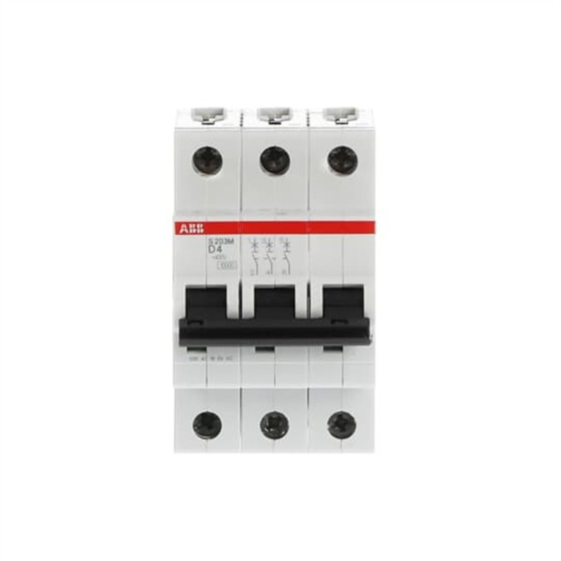 ABB MCB S200M 3 Pole 4A Type D (AC) 10kA