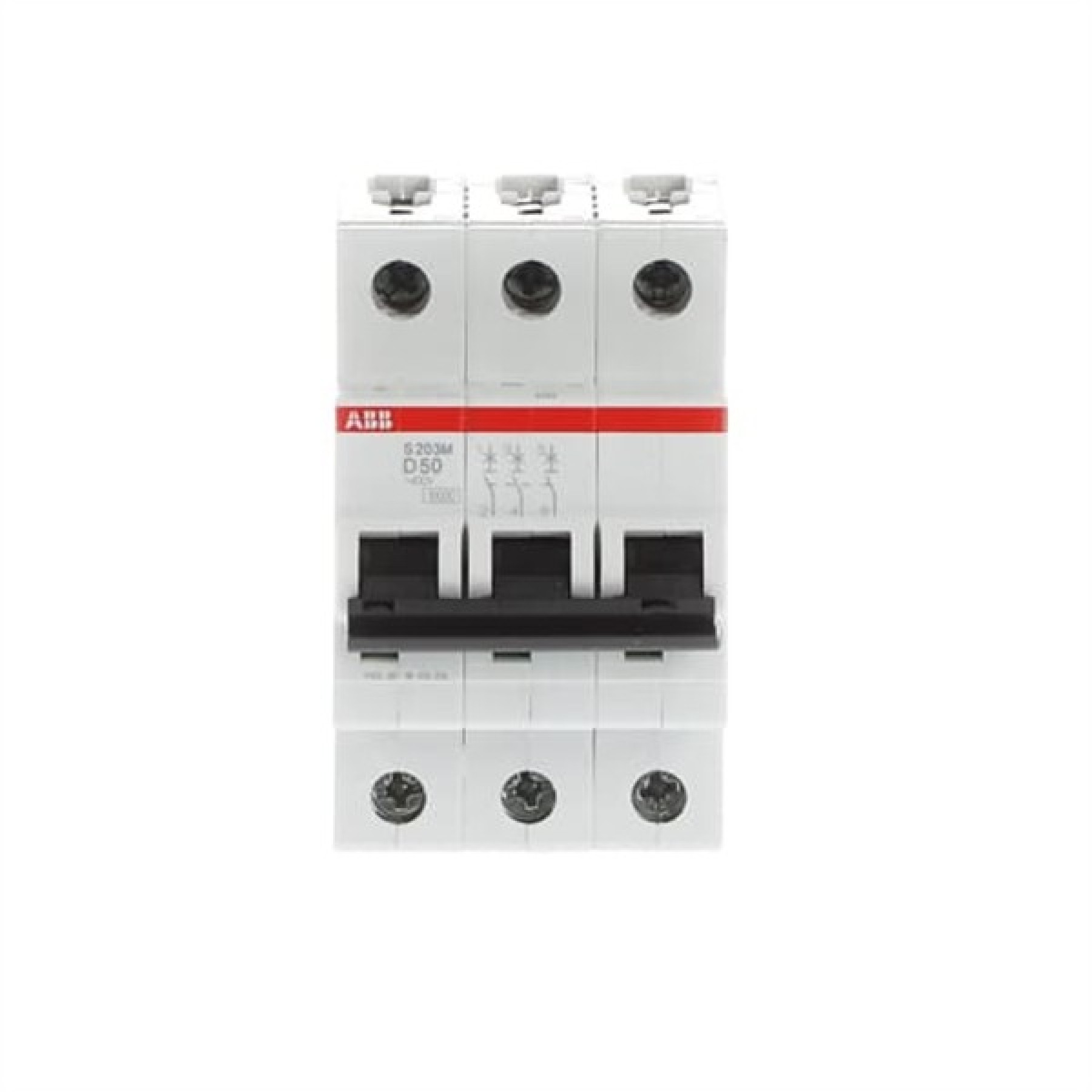 ABB MCB S200M 3 Pole 50A Type D (AC) 10kA