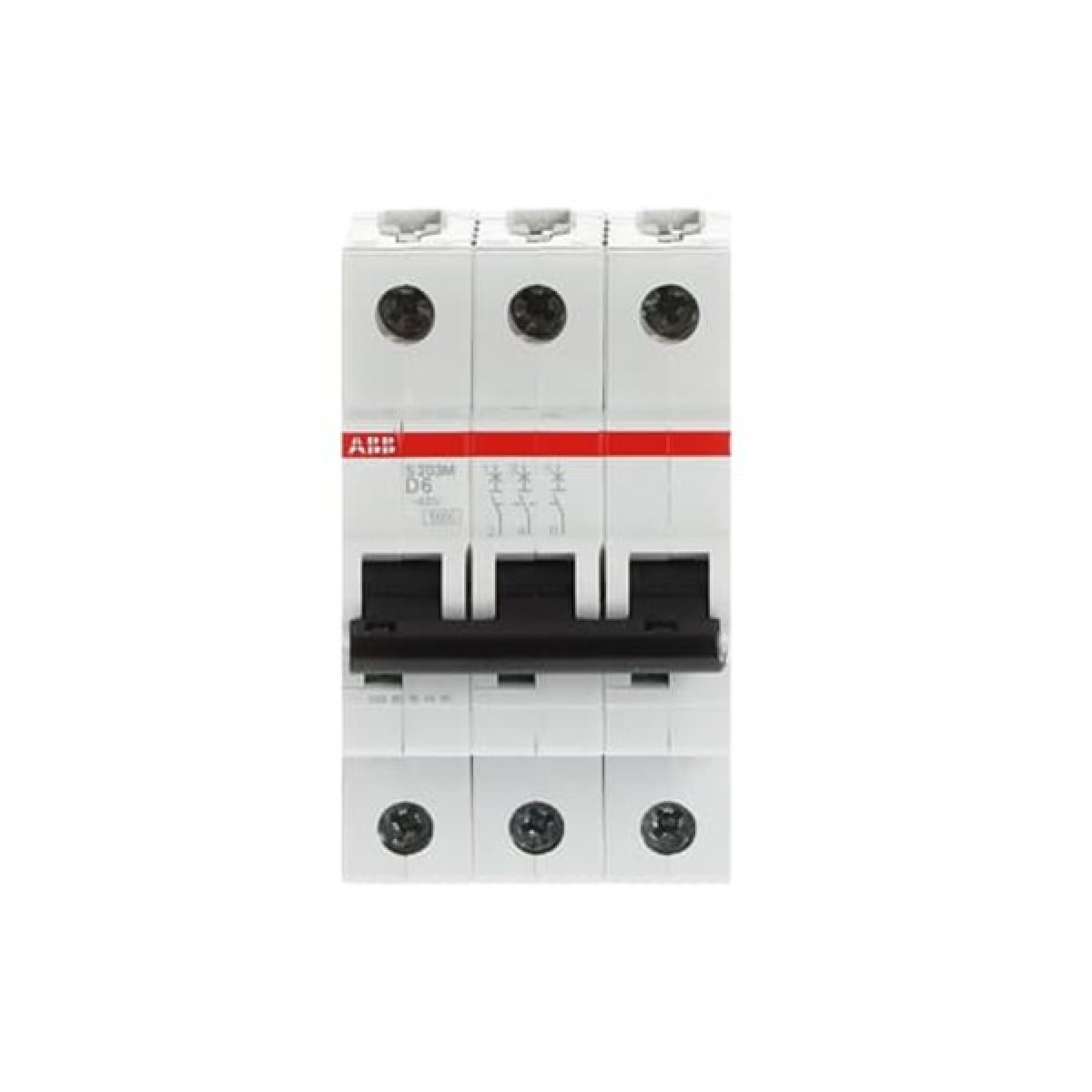 ABB MCB S200M 3 Pole 6A Type D (AC) 10kA