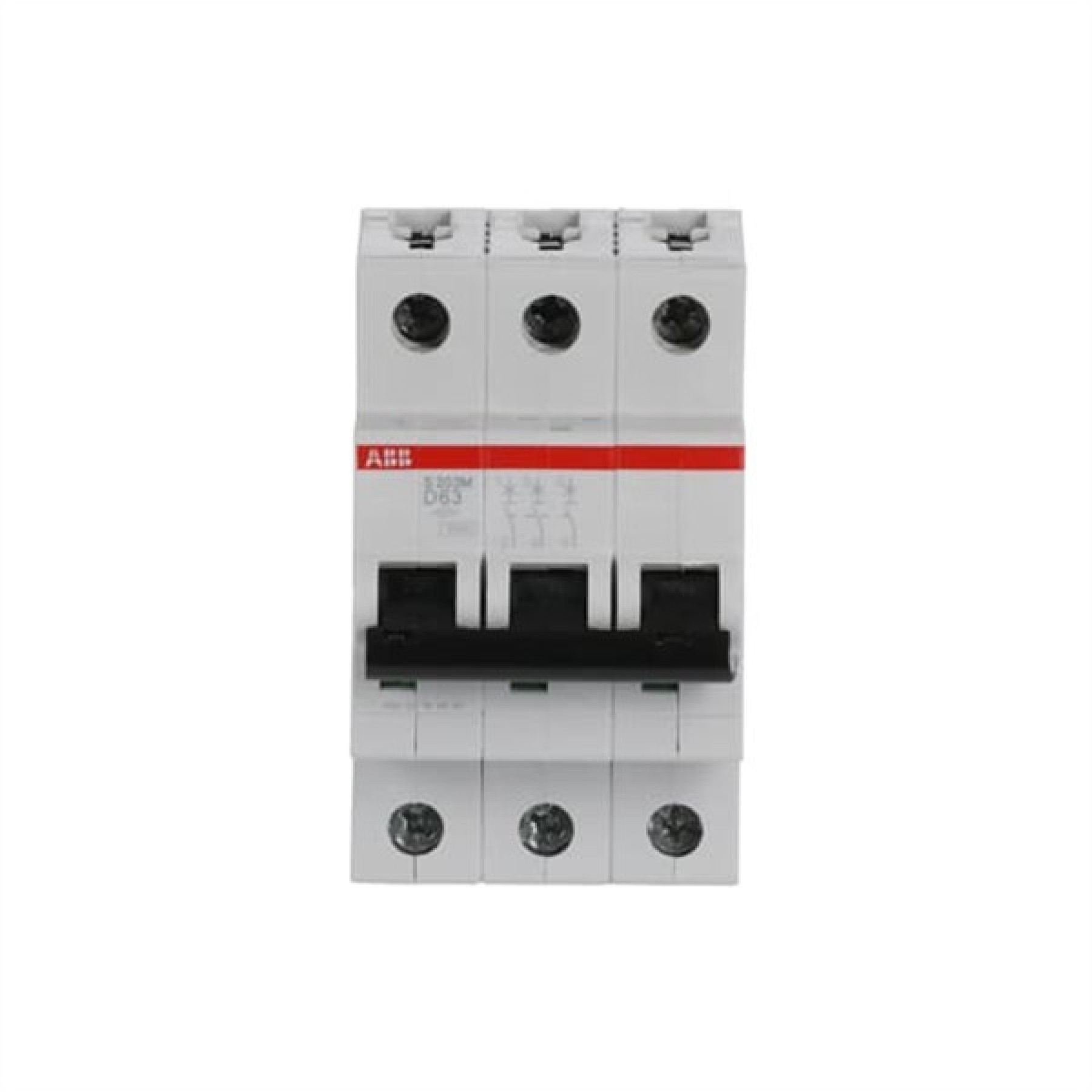 ABB MCB S200M 3 Pole 63A Type D (AC) 10kA