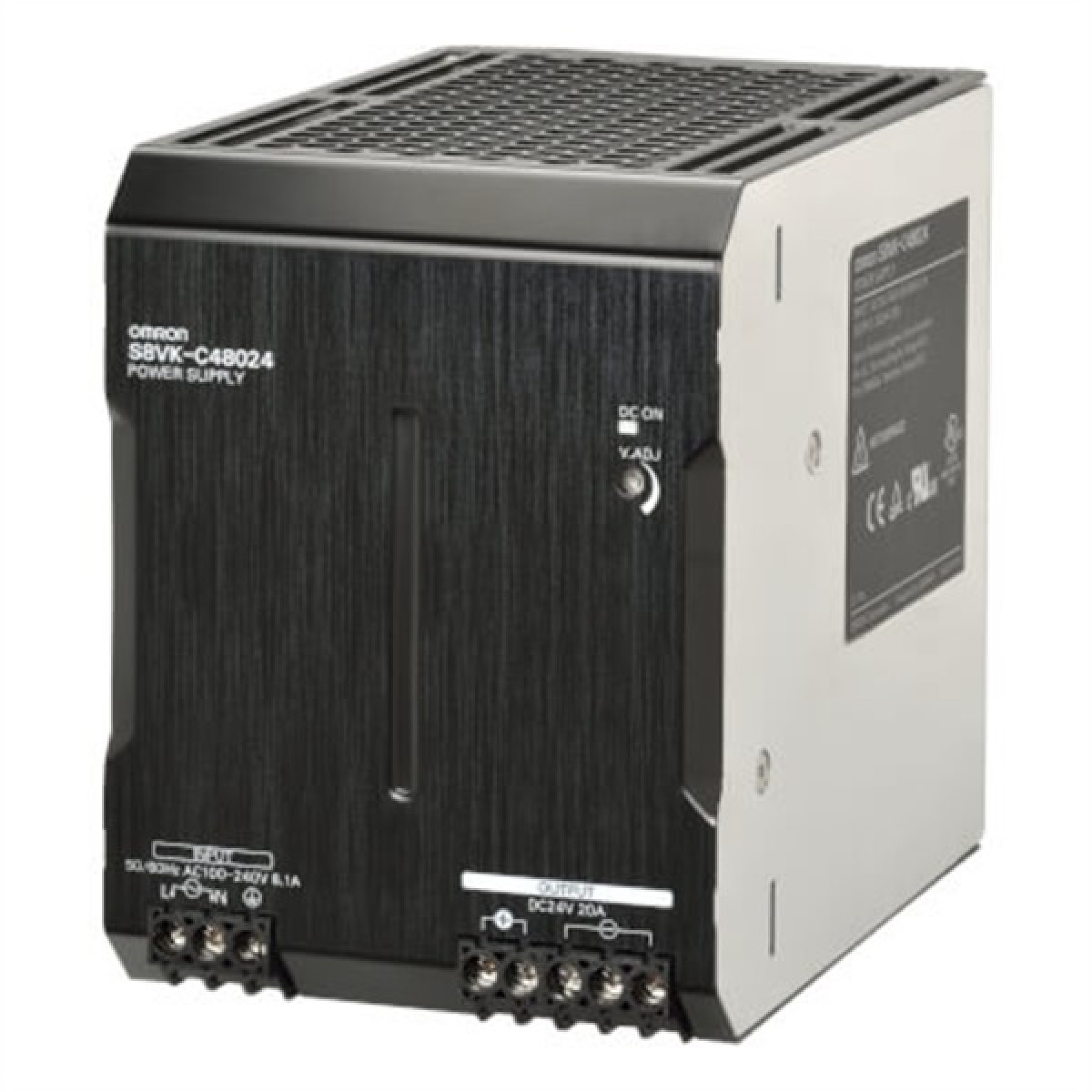 Omron S8VKC48024 Book Type PSU DC power supply Lite 480W 24VDC 20A DIN rail mounting
