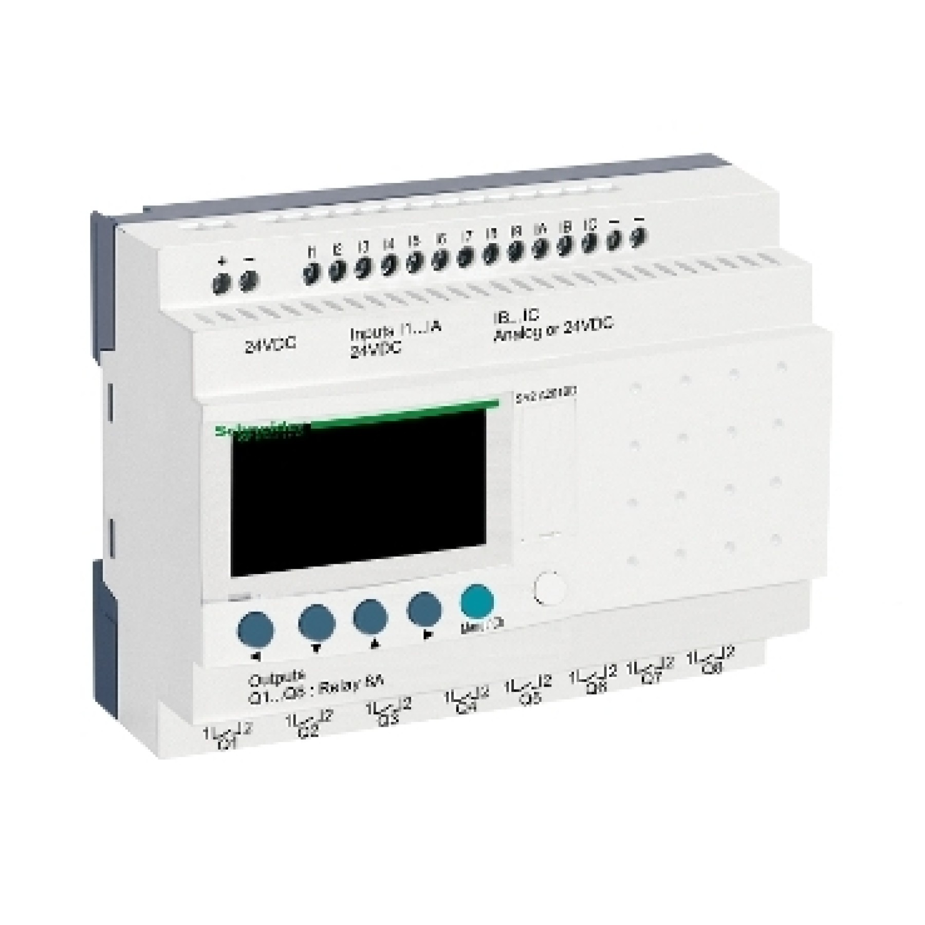 Schneider SR2A201BD compact smart relay ZelI/O Logic - 20 I/O - 24VDC- no clock - display