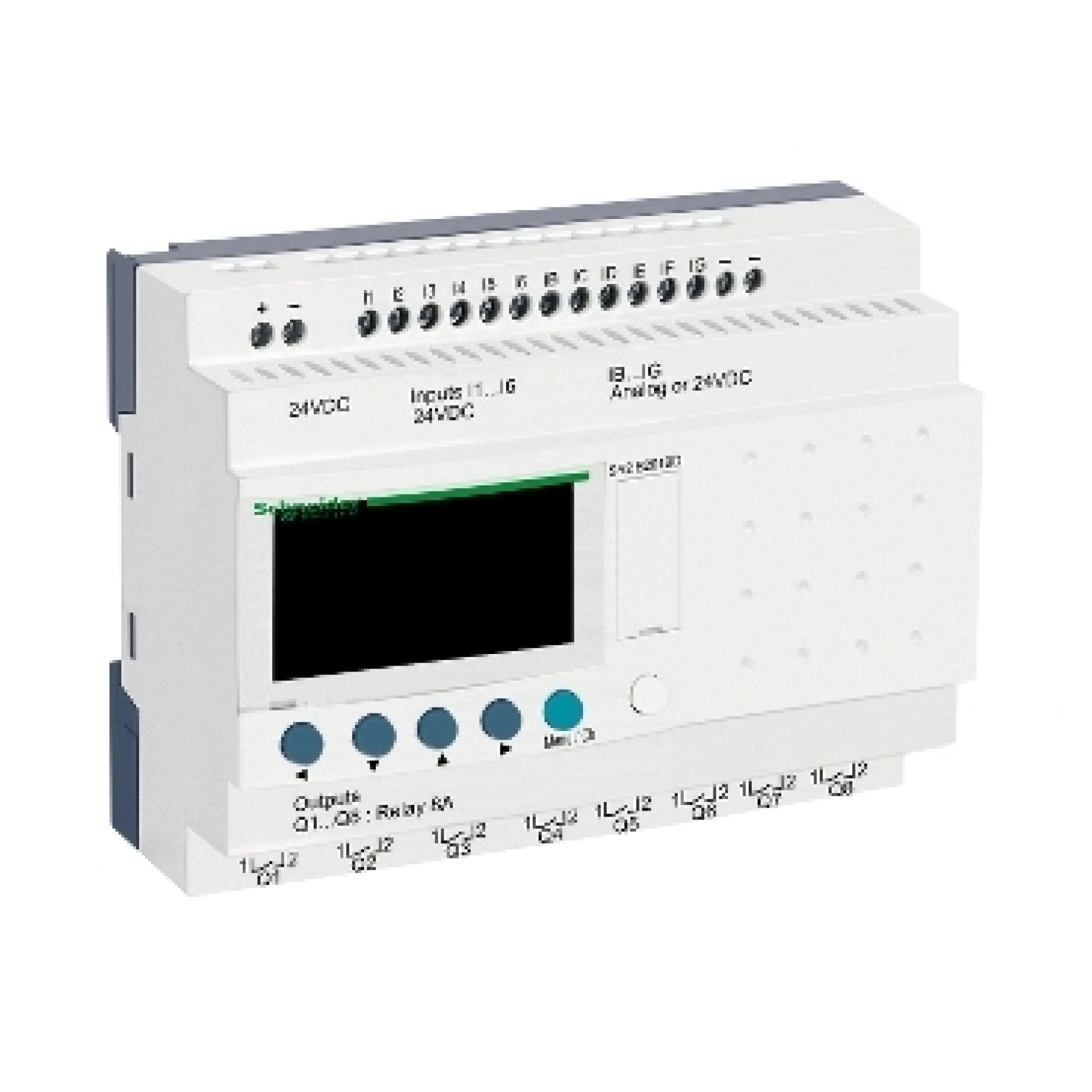 Schneider SR2B201BD compact smart relay ZelI/O Logic - 20 I/O - 24VDC- clock - display