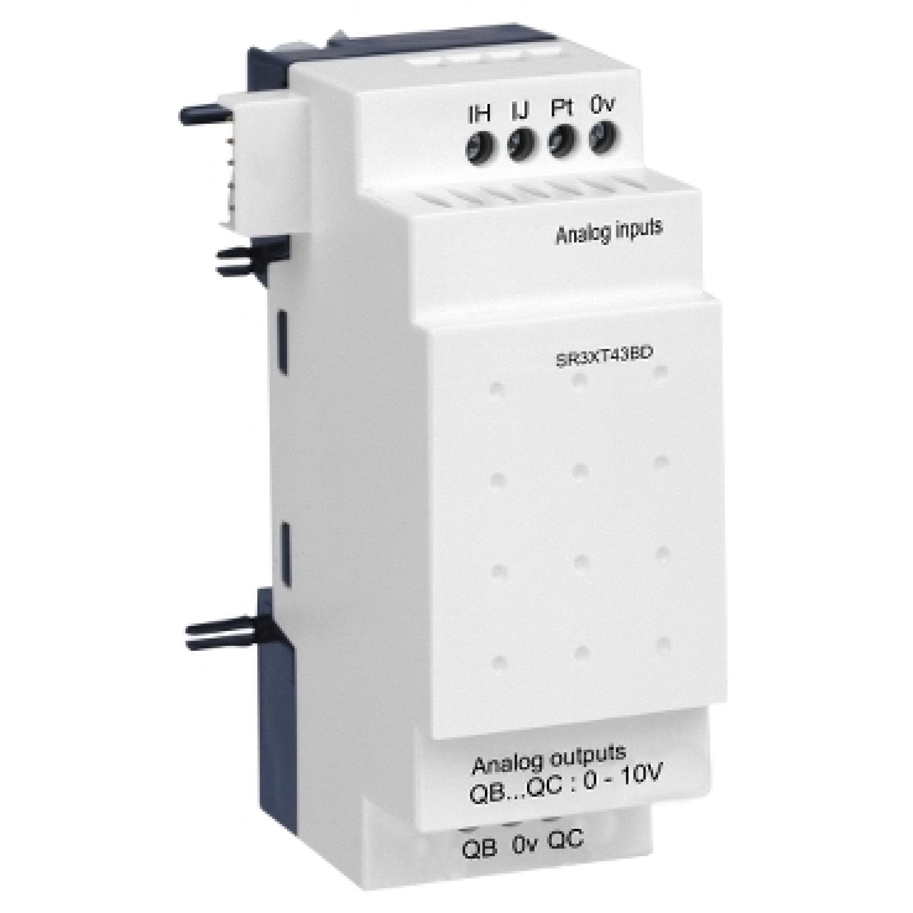 Schneider SR3XT43BD analogue I/O extensI/On module - 4 I/O - 24VDC - for ZelI/O Logic