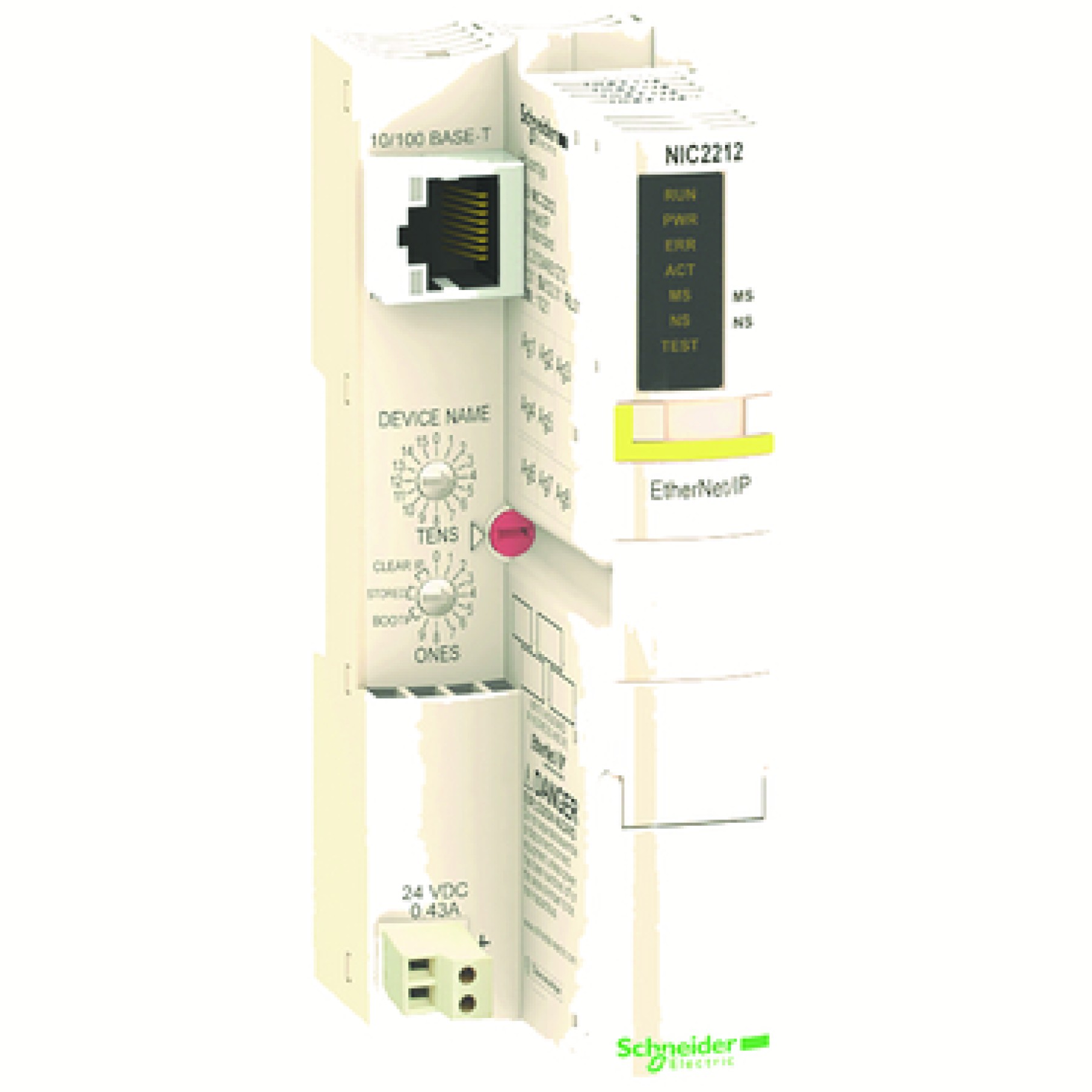 Schneider Remote I/O STBNIC2212 Standard Network Interface Module Stb - Ethernet/Ip - 10...100 Mbit/S