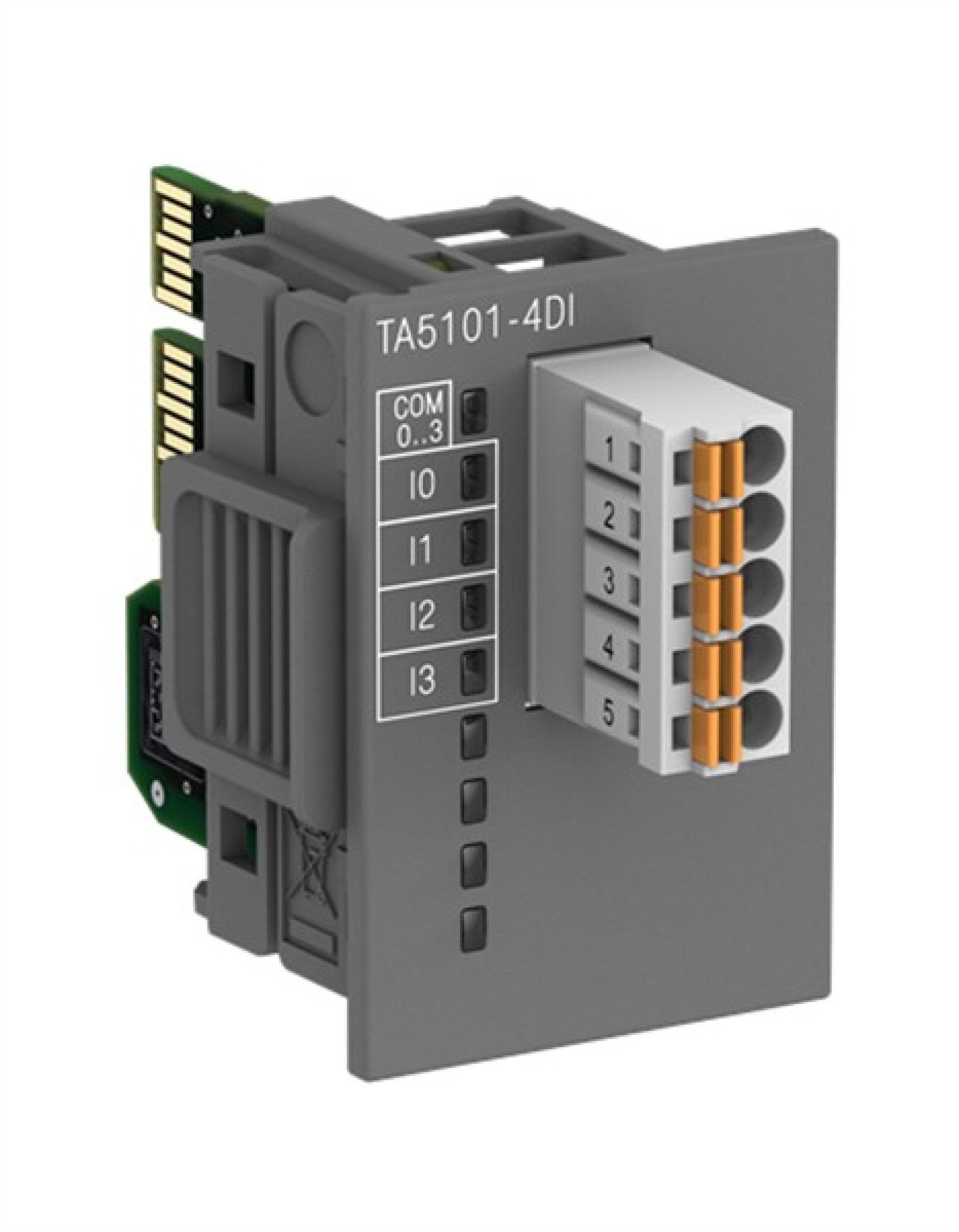 ABB TA5101-4DI AC500 digital input module optI/On board 4DI 24 VDC spring/cable front terminal 3.50 mm pitch i/o module