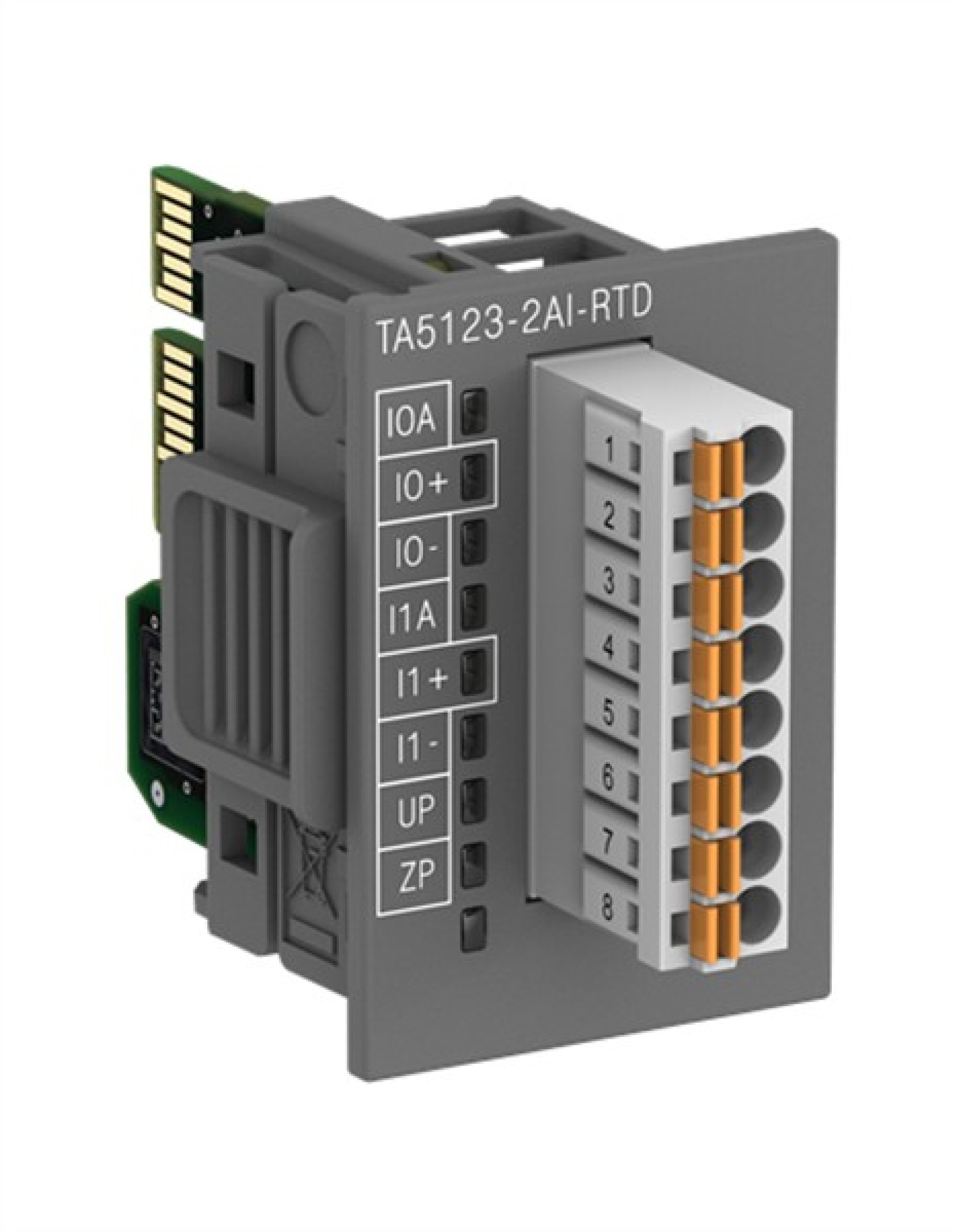 ABB TA5123-2AI-RTD AC500 analog input module optI/On board 2AI RTD 15 Bit spring/cable front terminal 3.50 mm pitch