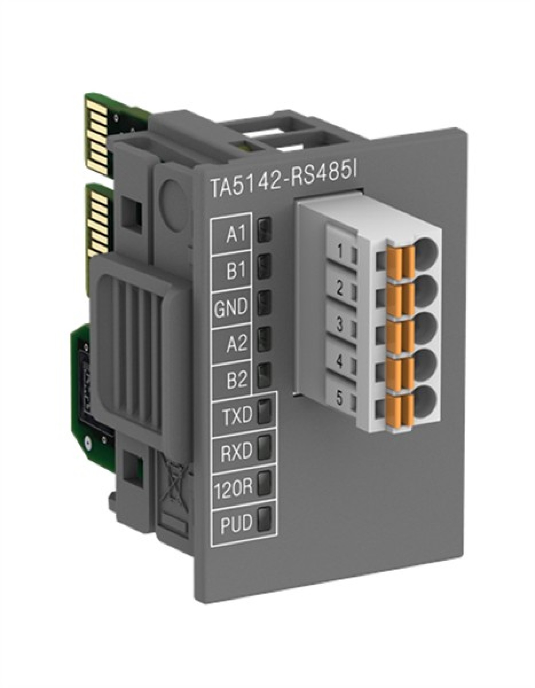 ABB TA5142-RS485I AC500 RS485 serial adapter isolated optI/On board spring/cable front terminal 3.50 mm pitch