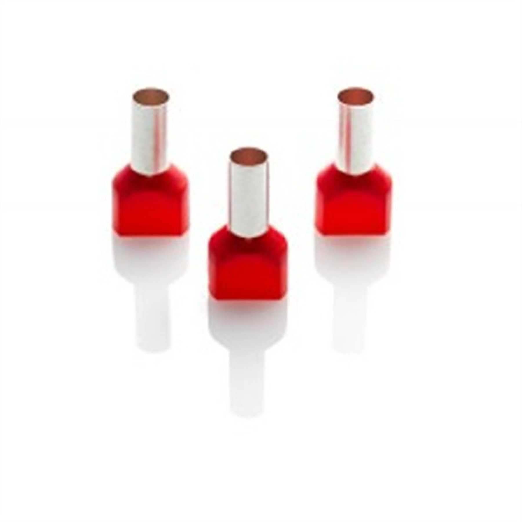 Partex TCEF1014F Red Twin Insulated Boot Lace Cord End Ferrule 10mm