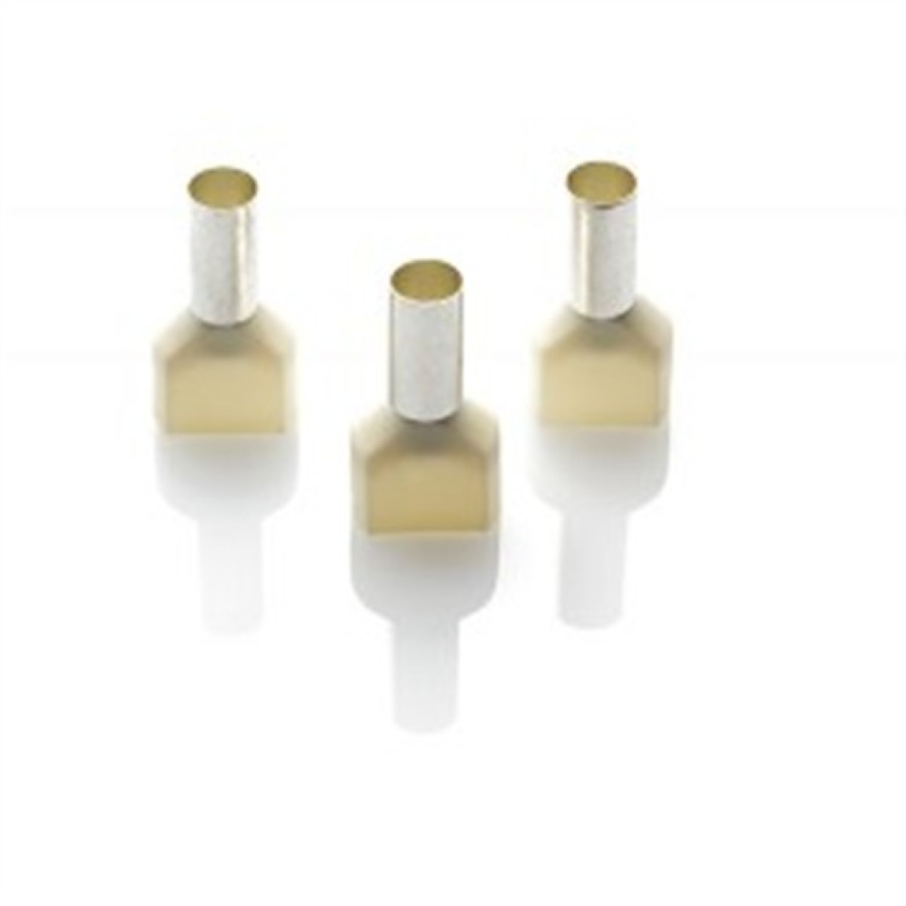 Partex TCEF1014G Ivory Twin Insulated Boot Lace Cord End Ferrule 10mm
