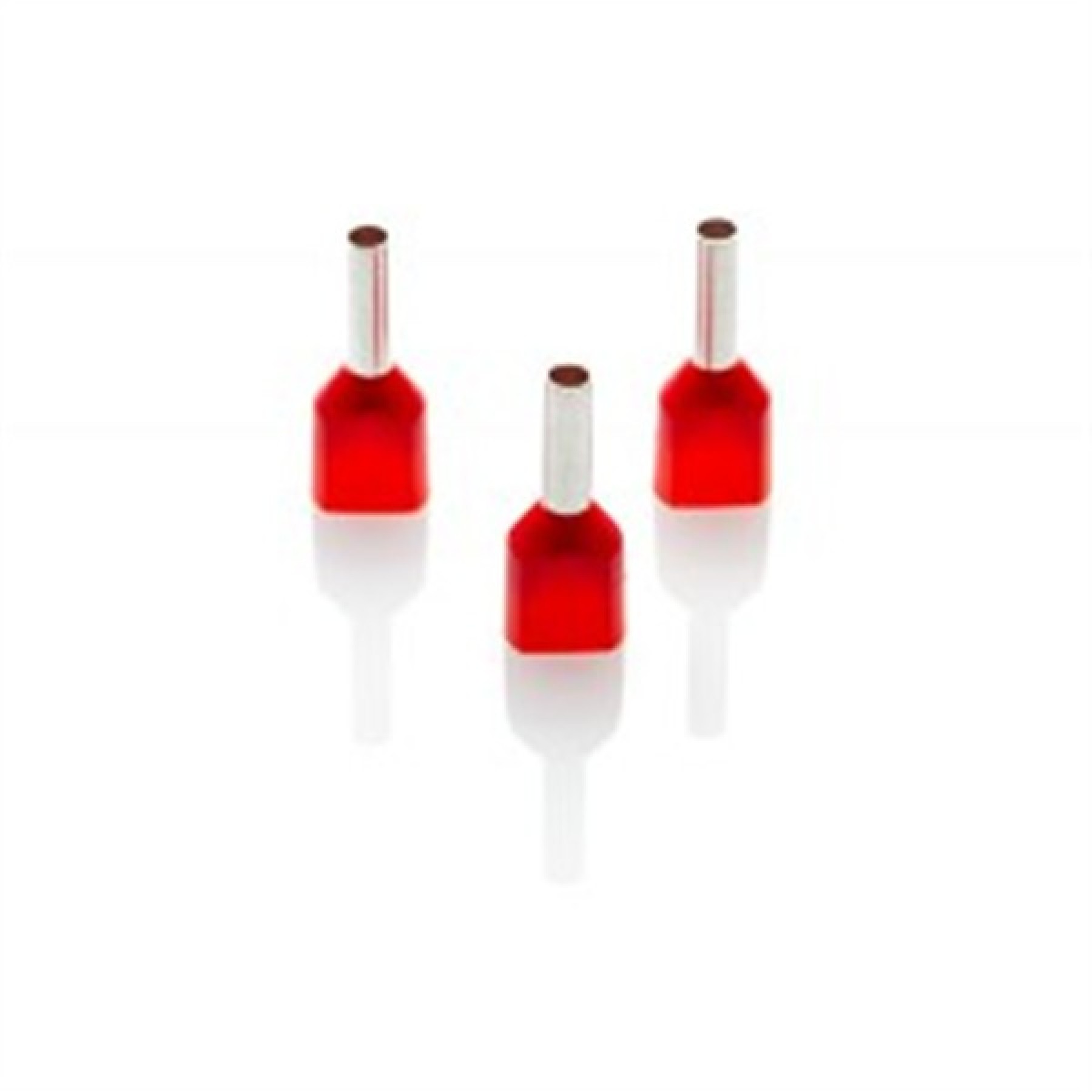 Partex TCEF108F Red Twin Insulated Boot Lace Cord End Ferrule 1mm