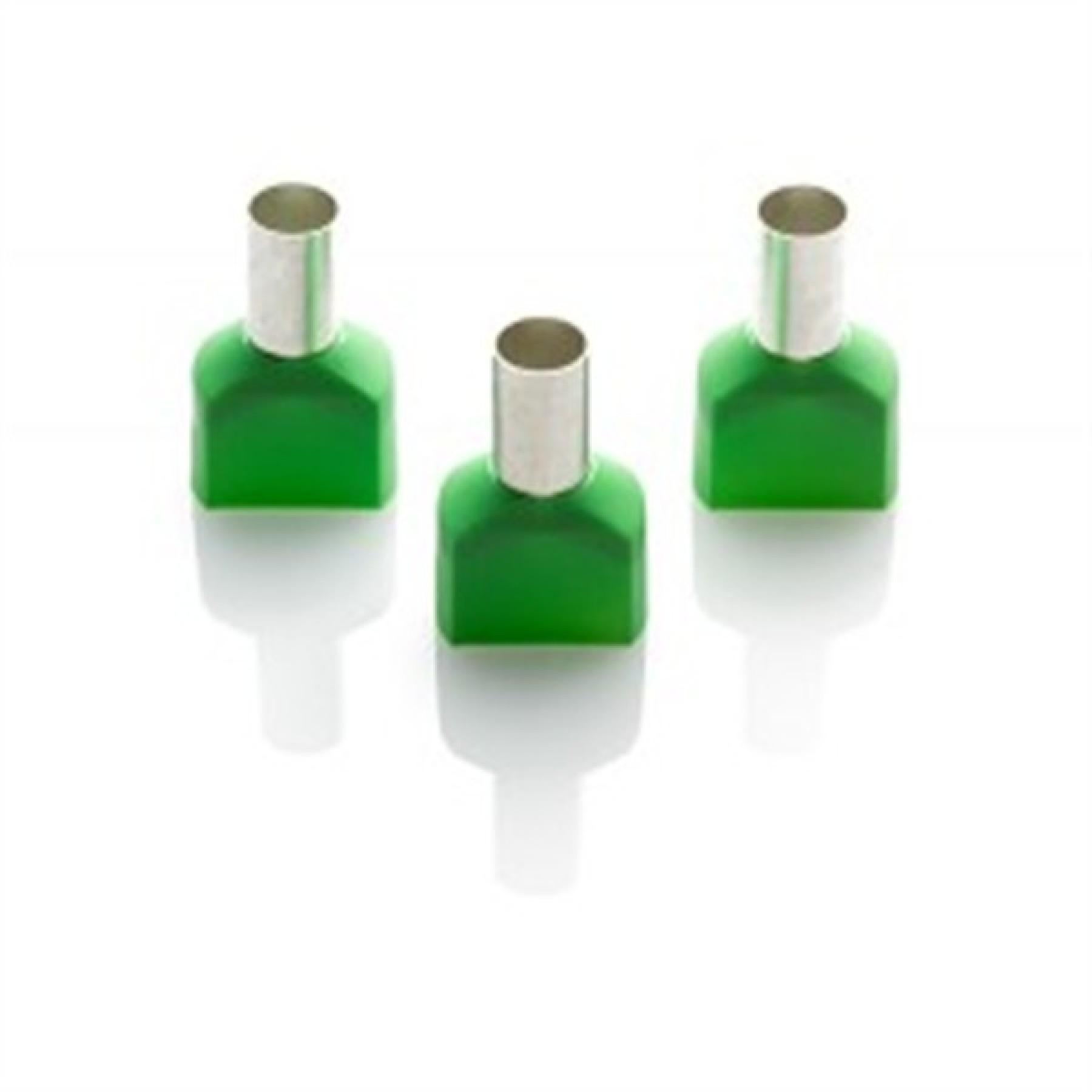 Partex TCEF1614G Green Twin Insulated Boot Lace Cord End Ferrule 16mm